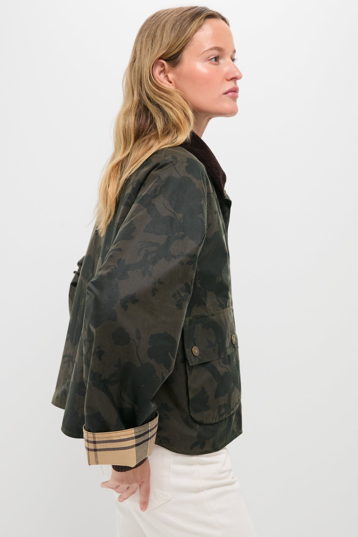 Archive Olive Barbour x Get Girly Beverly Wax Jacket-Get Girly