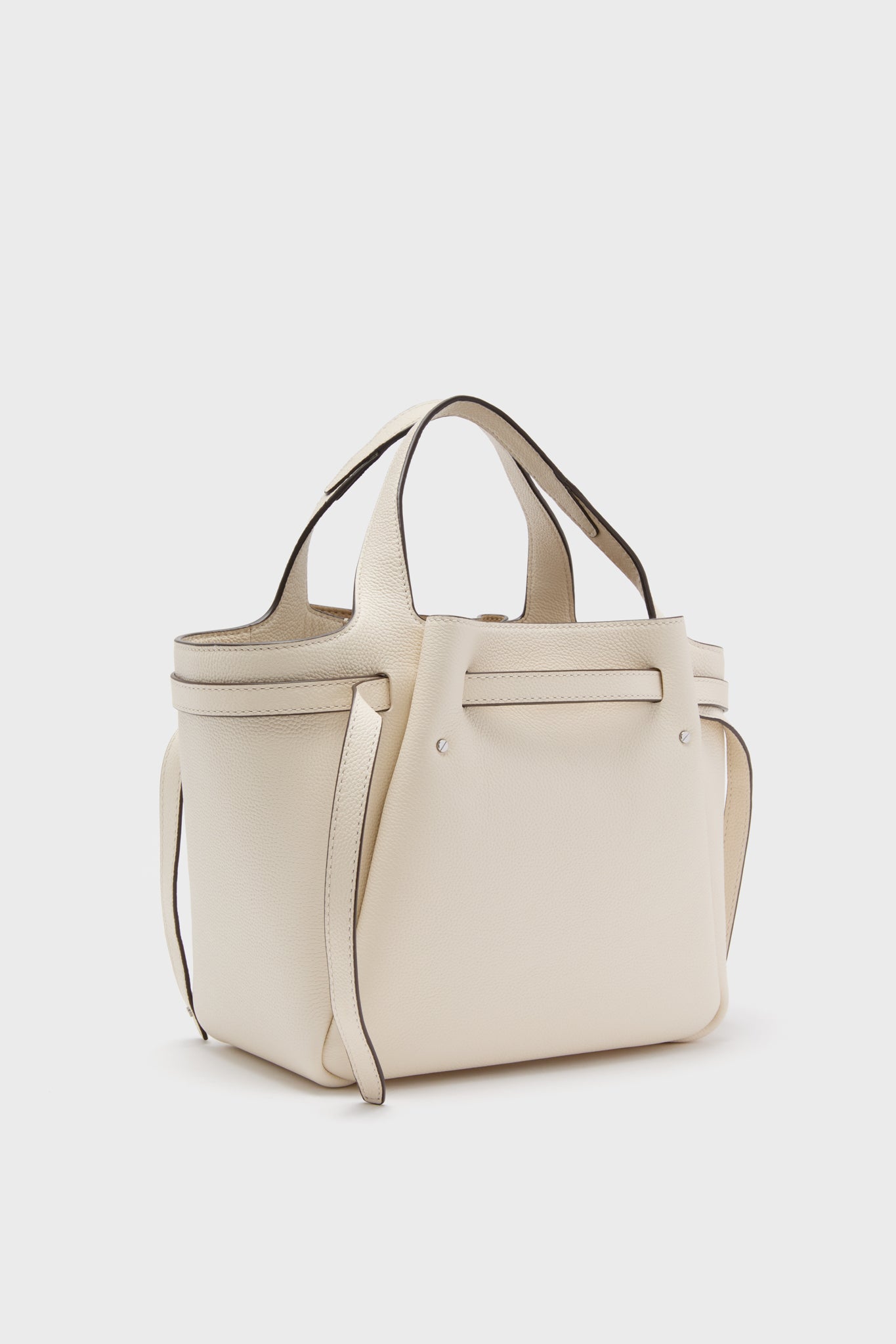 Light Cream Romy Pebbled Satchel-Get Girly