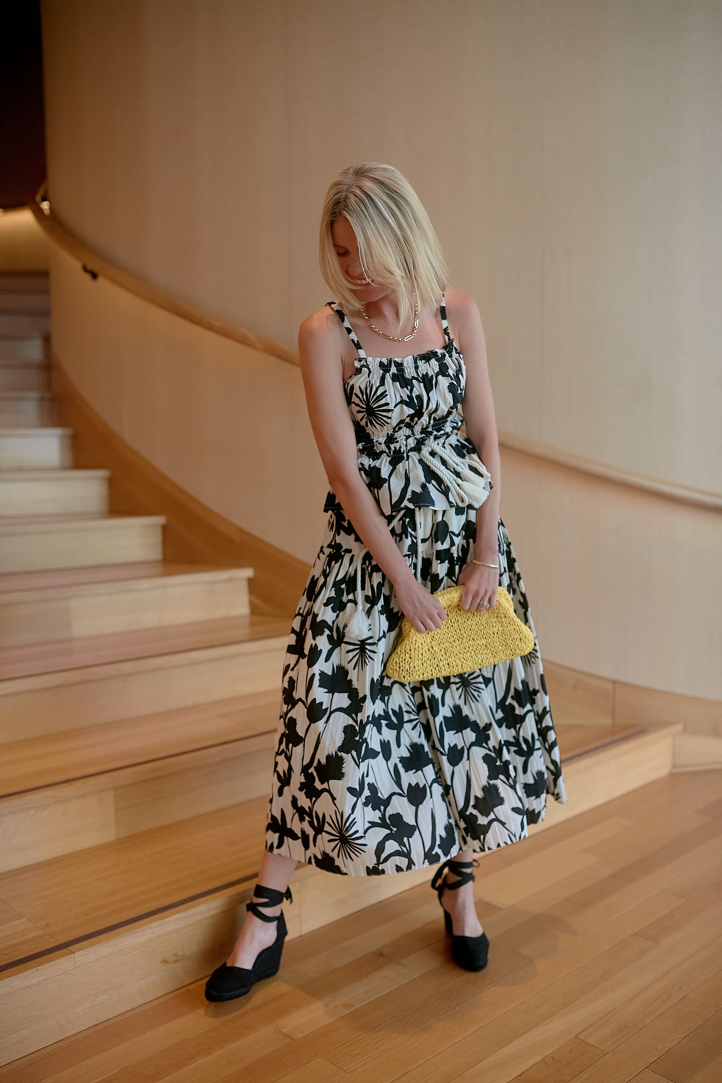 Yellow Raffia Game Clutch-Get Girly