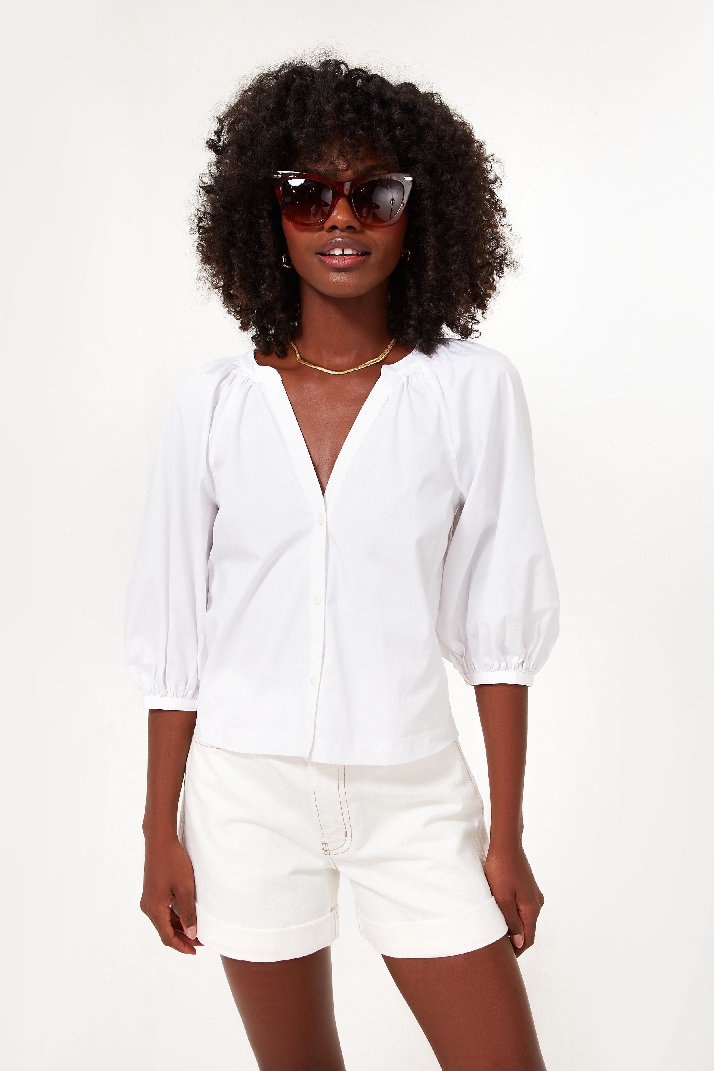 White New Dill Top-Get Girly