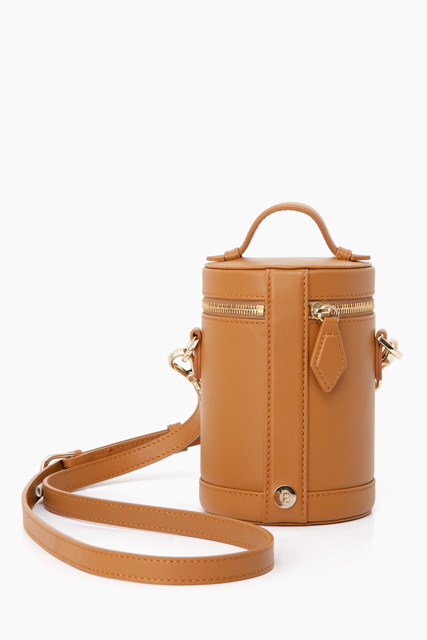 Atlas Tan Leather Crossbody Capsule Bag-Get Girly
