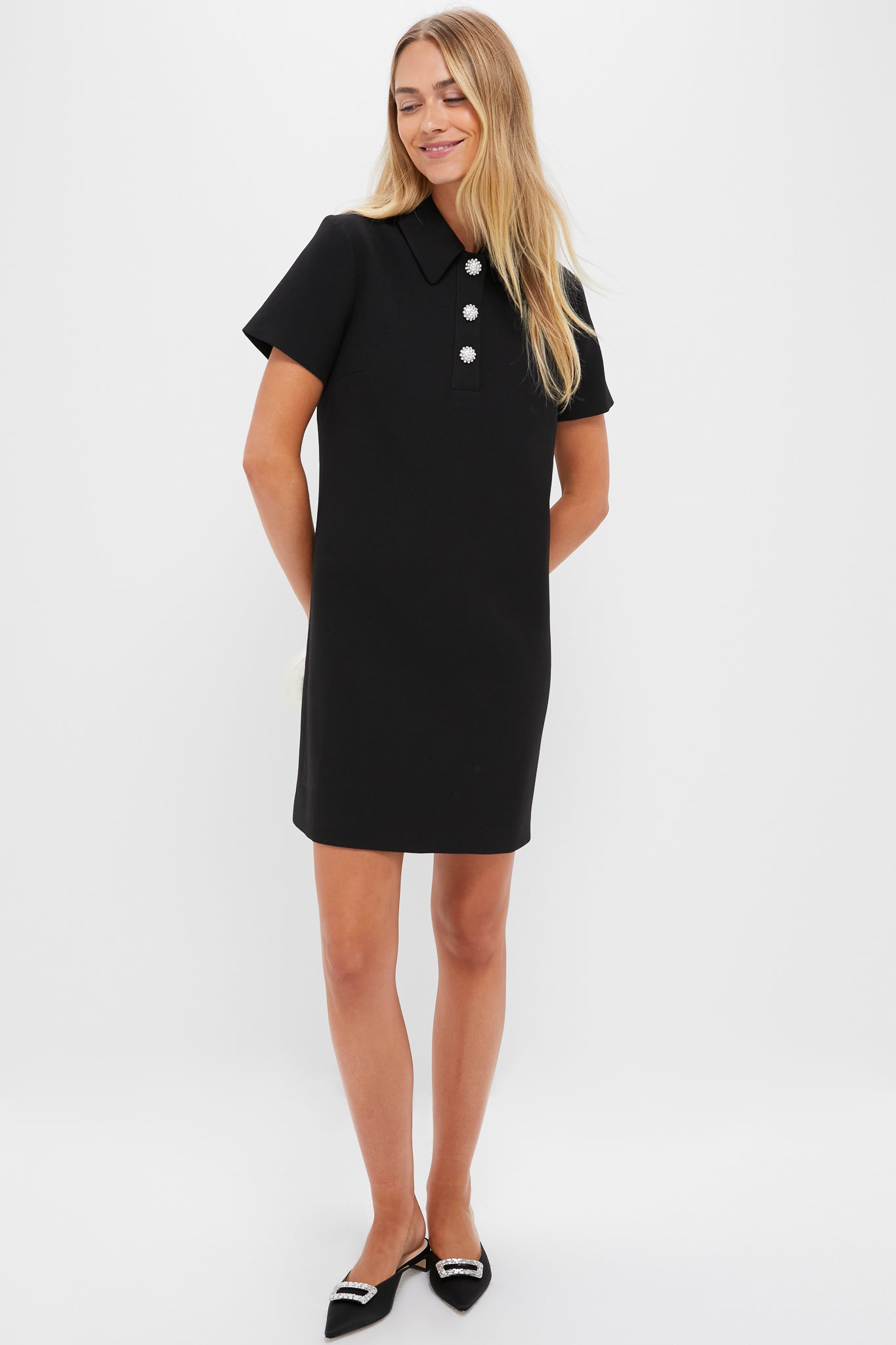 Black Crepe Helen Dress-Get Girly