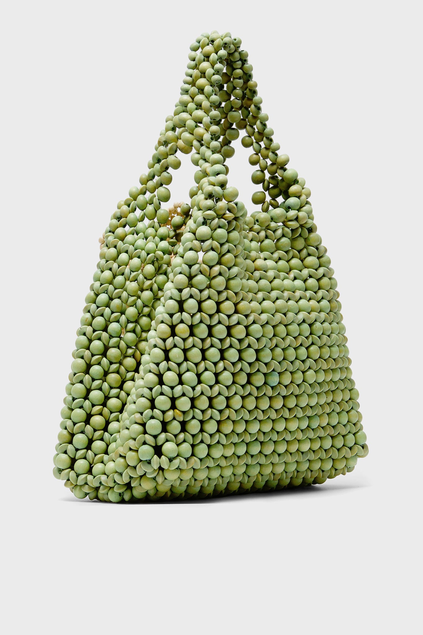 Apple Green and Cream Flower Trapezoid Flora Bag-Get Girly