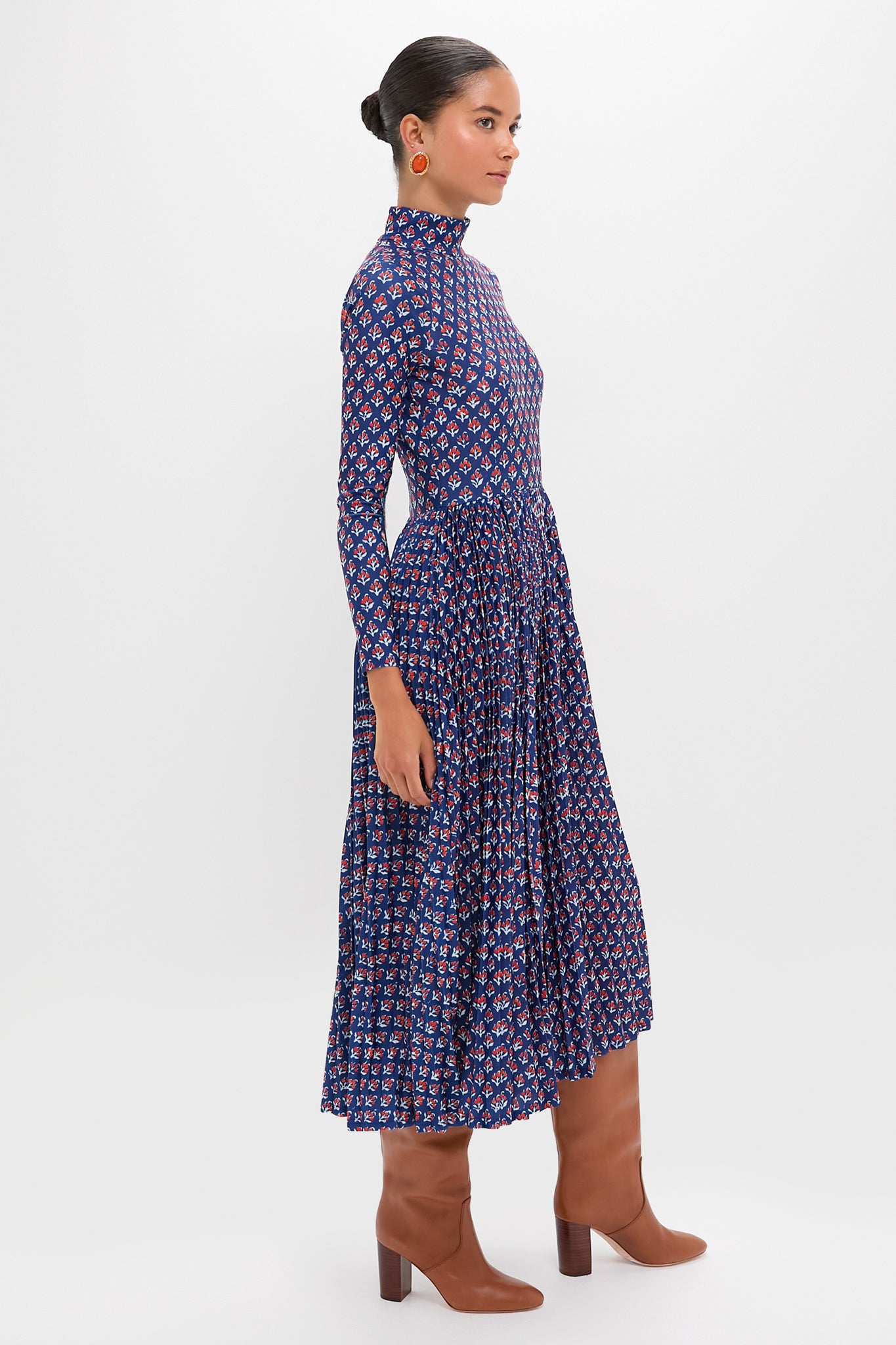 Autumn Fleur Navy Sabine Dress-Get Girly