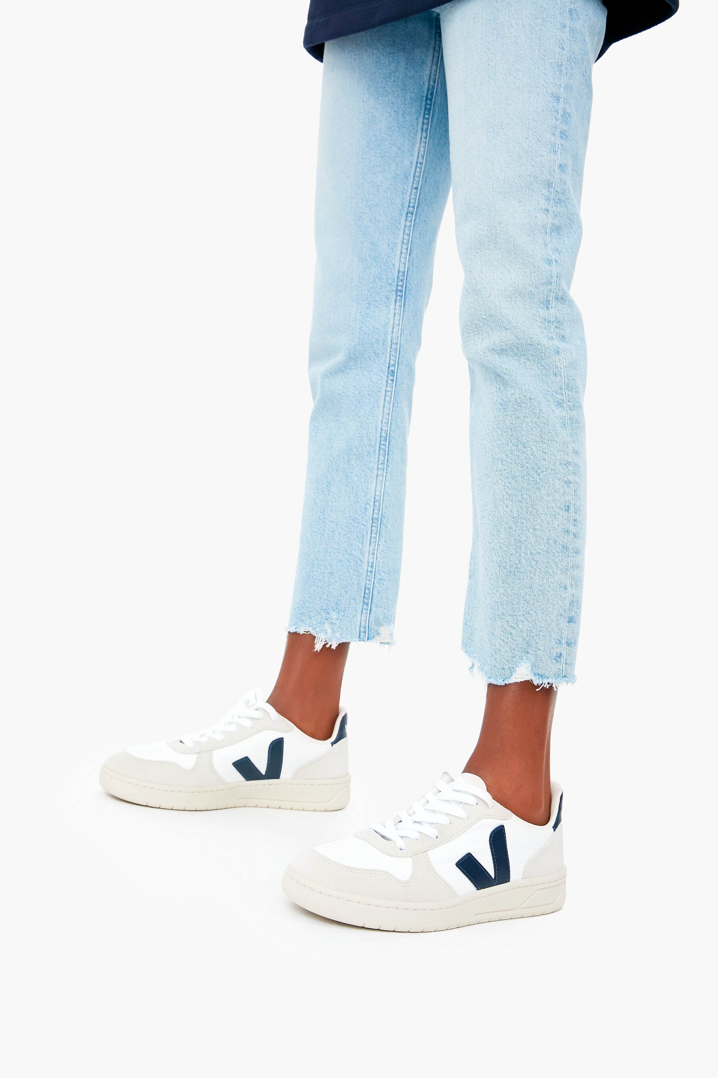 White Nautico V-10 Sneakers-Get Girly