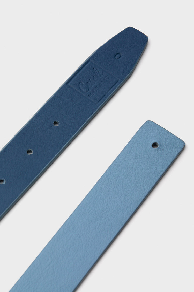 Atlantic Navy and Chambray Reversible Leather Belt-Get Girly