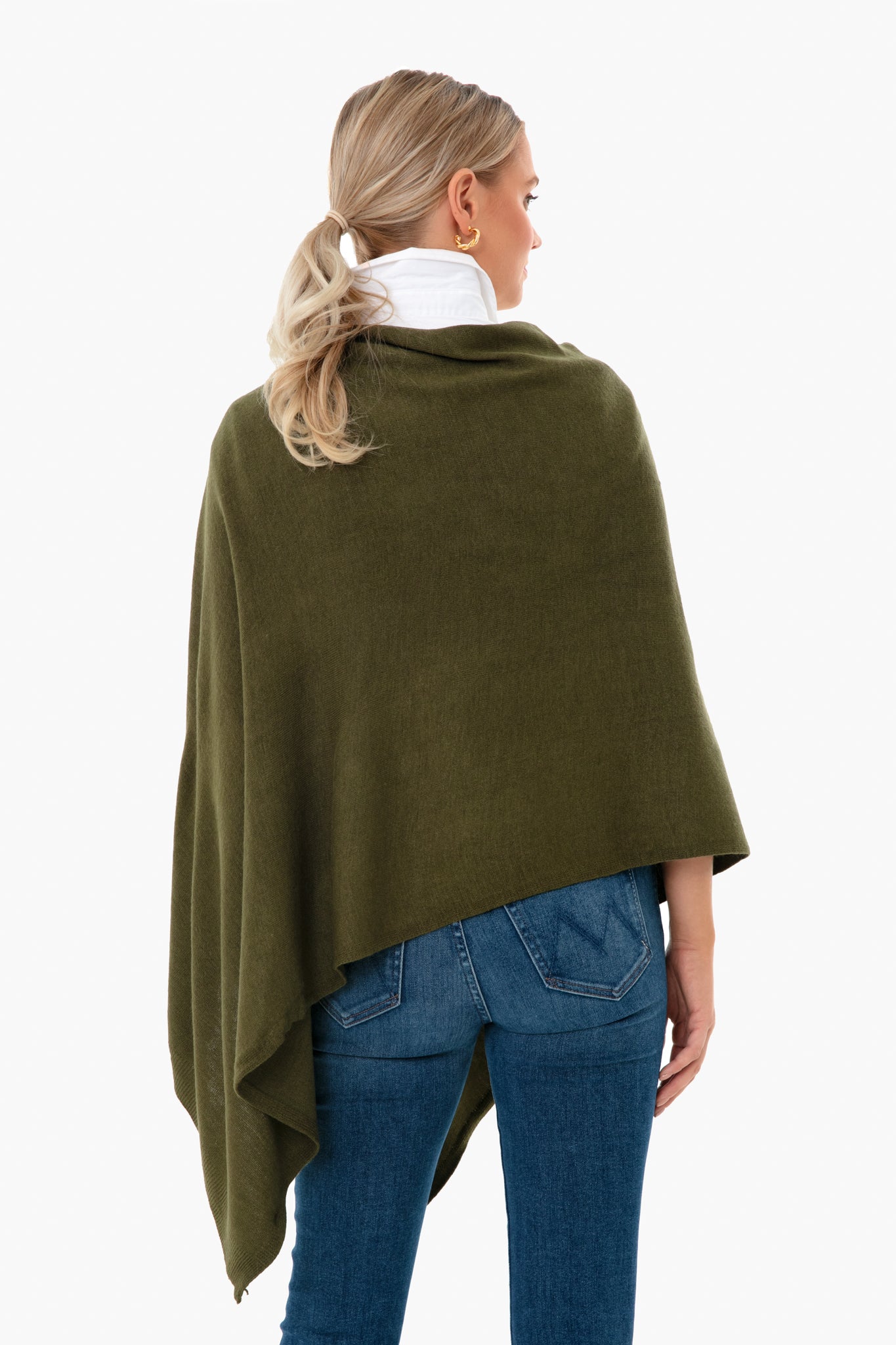Army Green Monterey Poncho-Get Girly