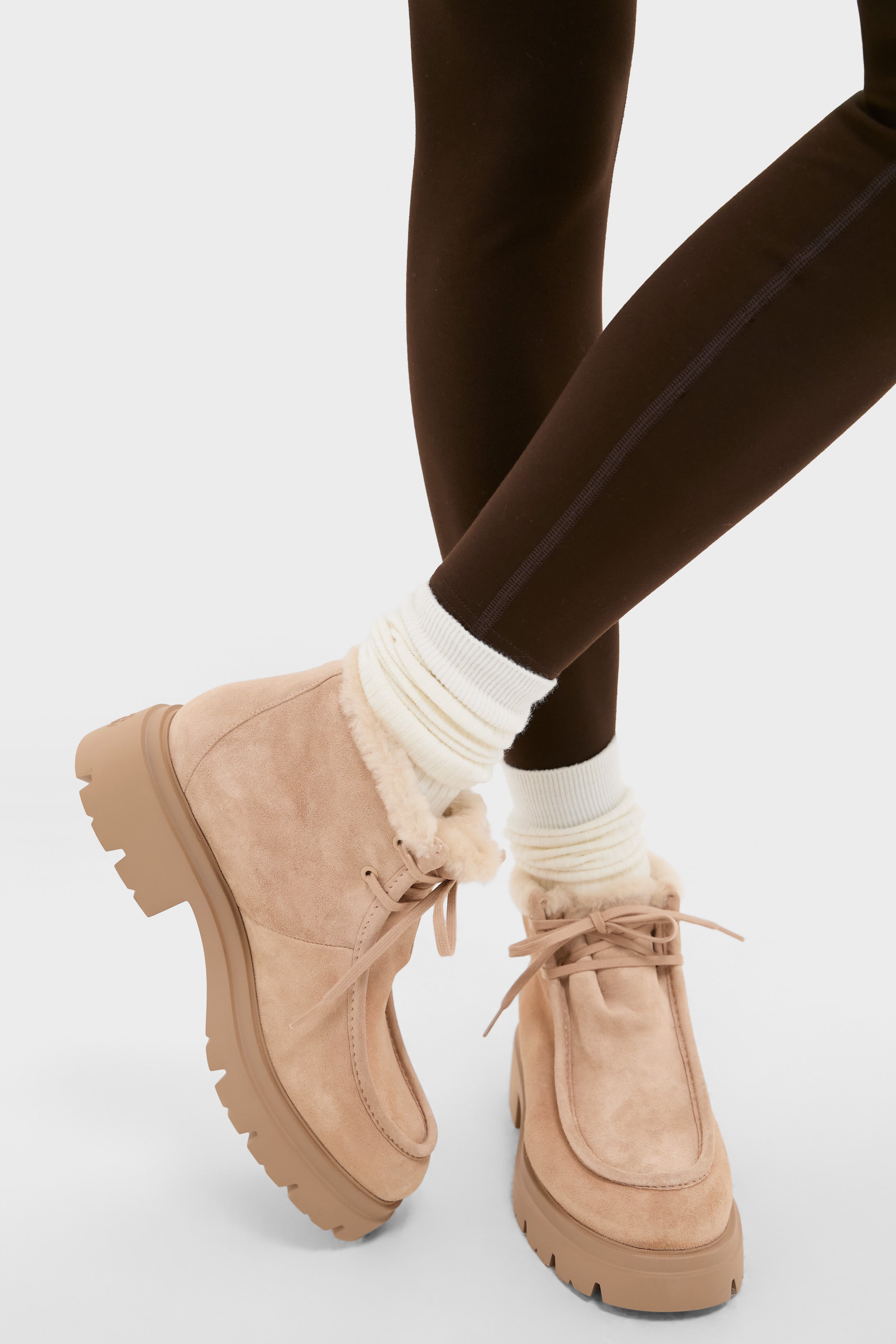 Adobe and Vanilla Hudson Shearling Chukka Boots-Get Girly