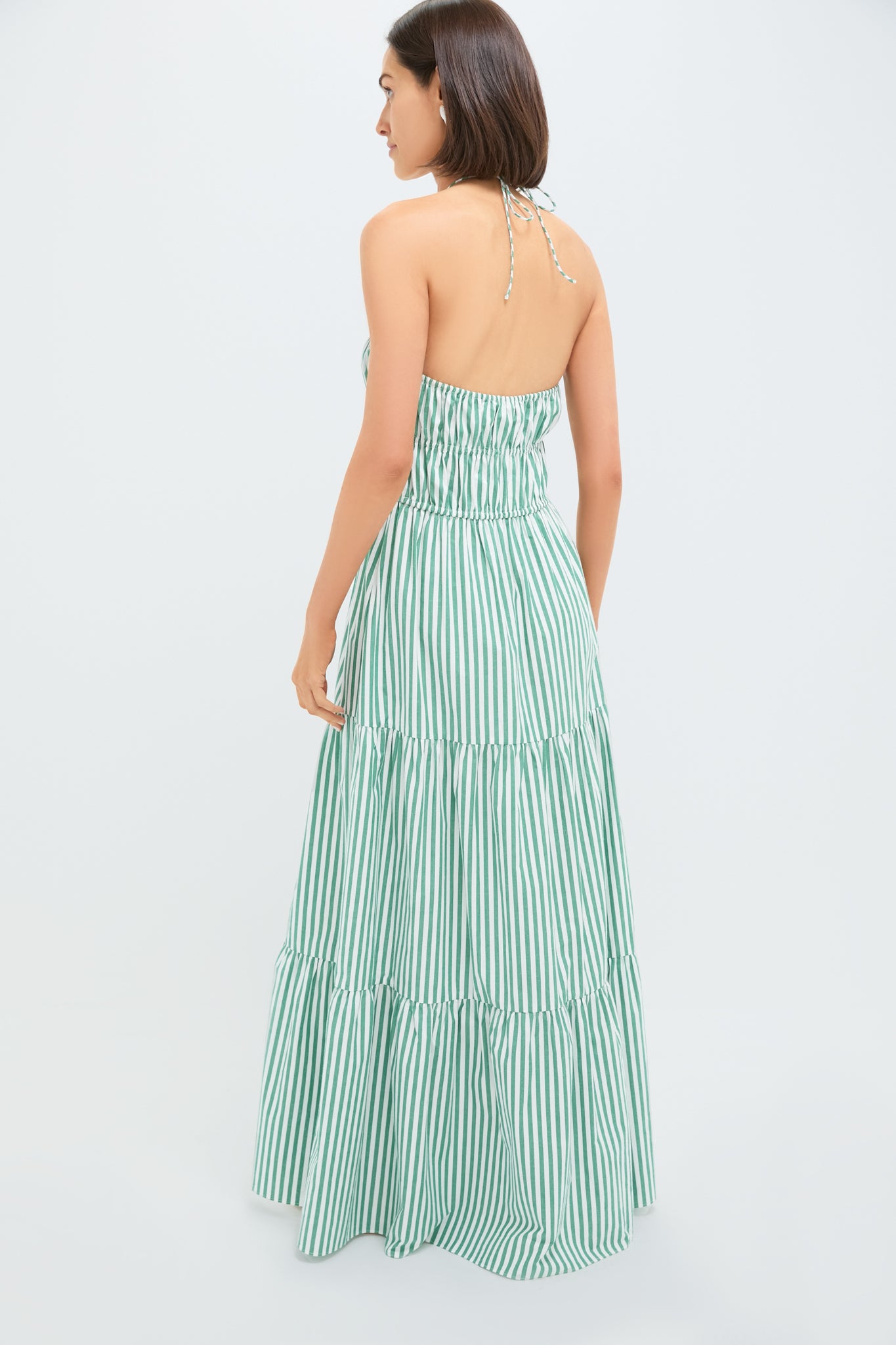 Tennis Green Striped Jodie Dress-Get Girly
