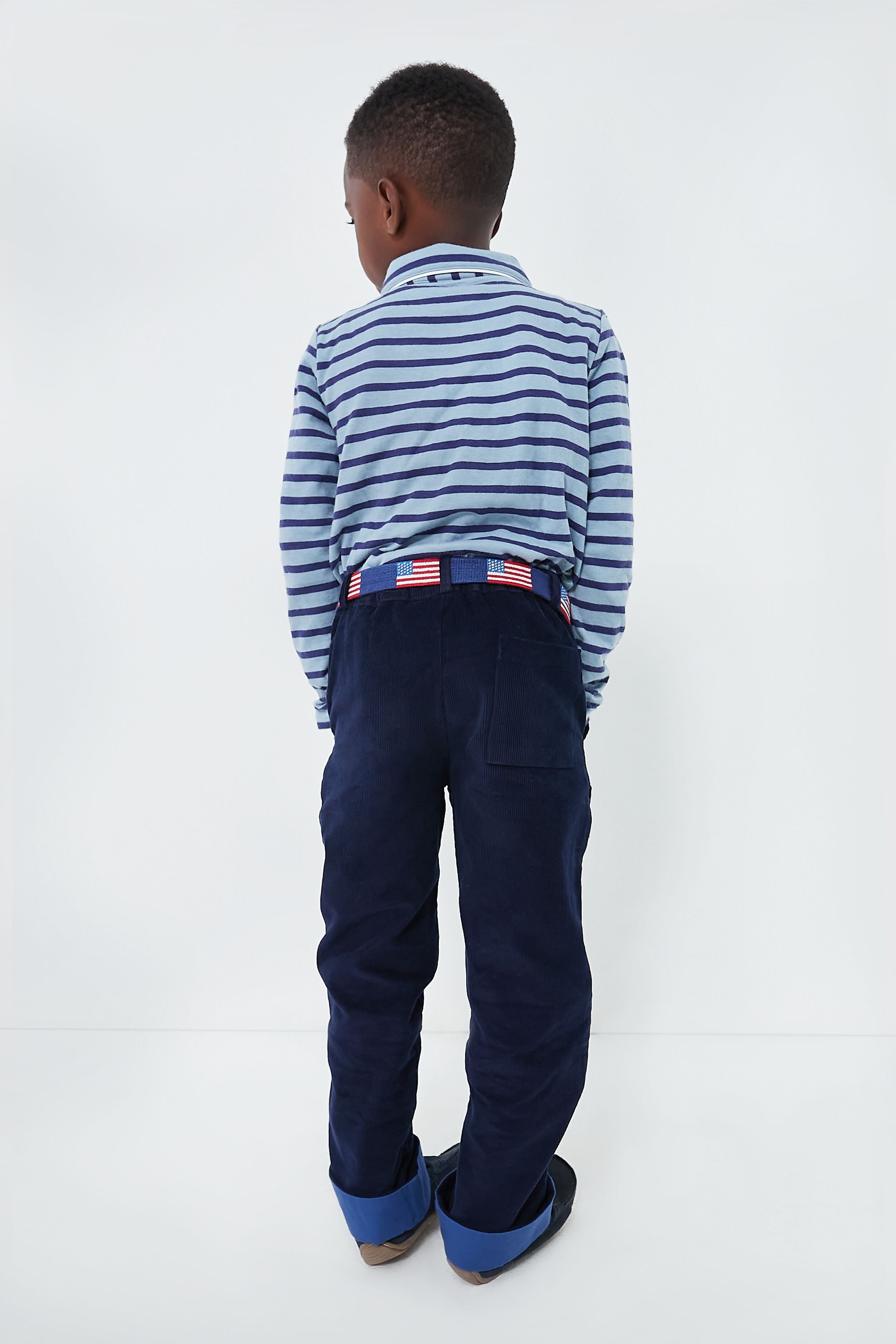 Navy American Flag Needlepoint Childrens Belt-Get Girly