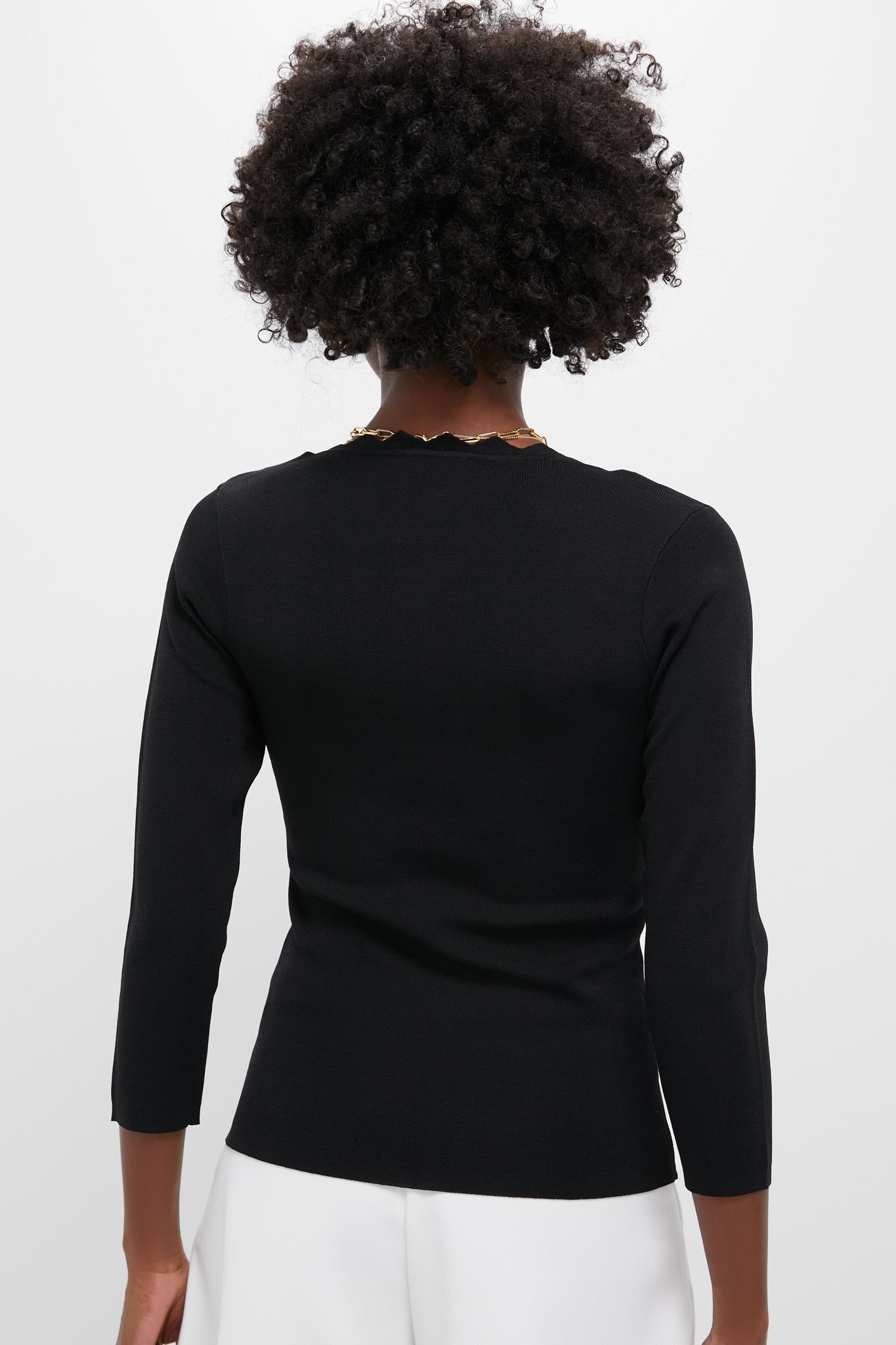 Black Ric Rac Long Sleeve Compression Top-Get Girly