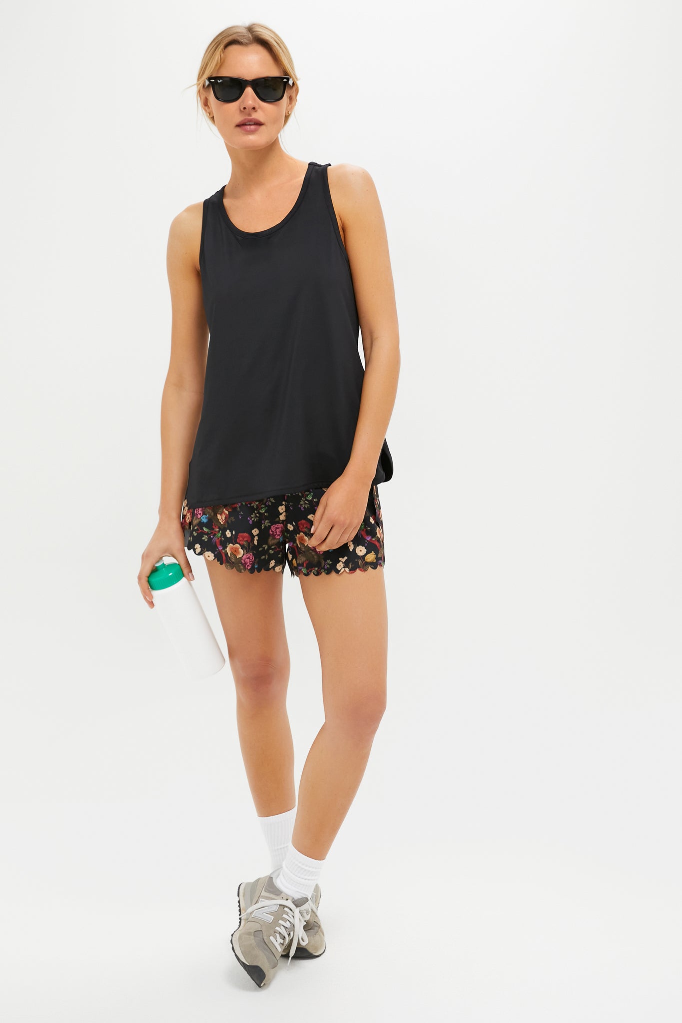 Black Cane Performance Jersey Ellen Racerback Tank-Get Girly