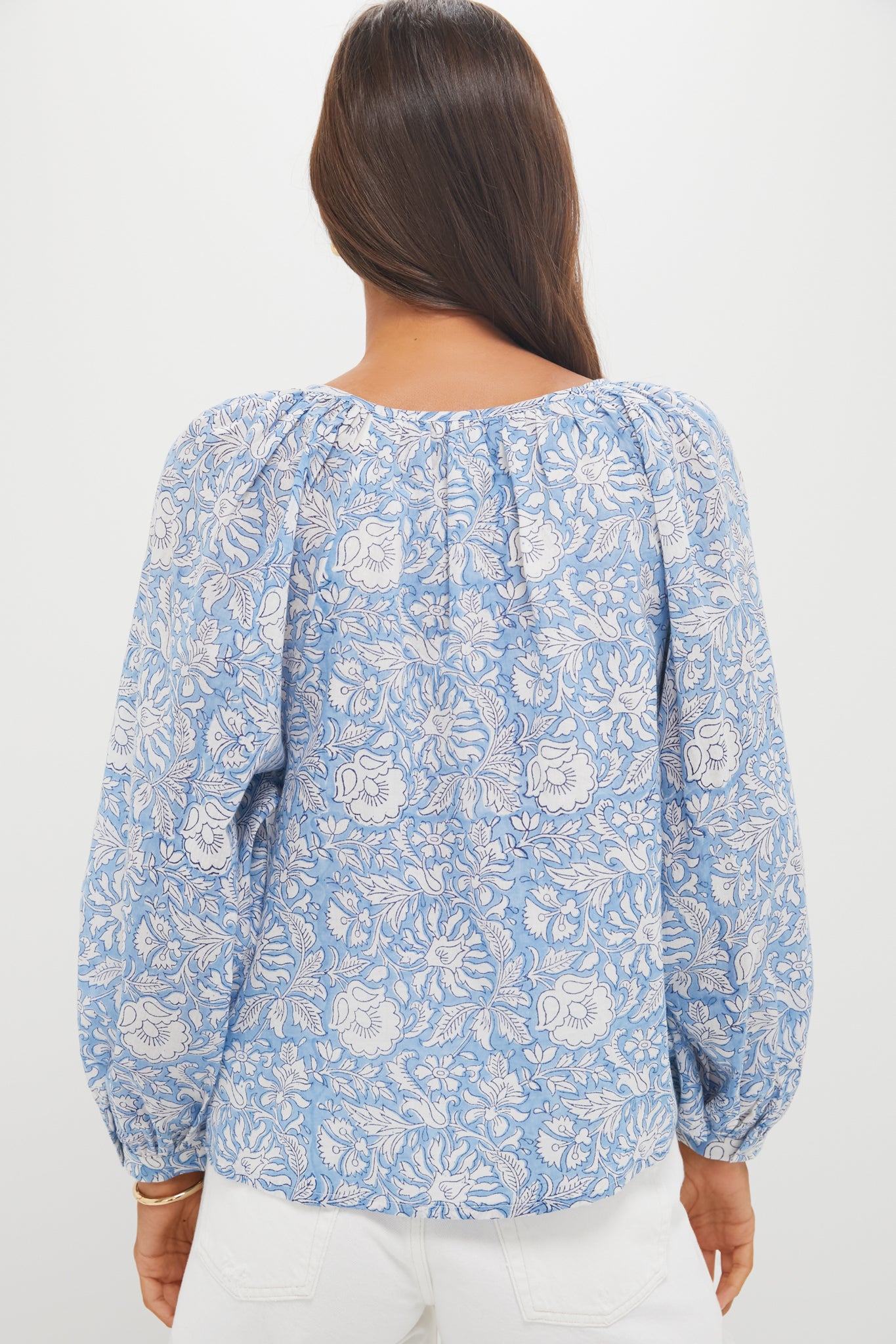 Arbor Blissful Blue Organic Frances Blouse-Get Girly