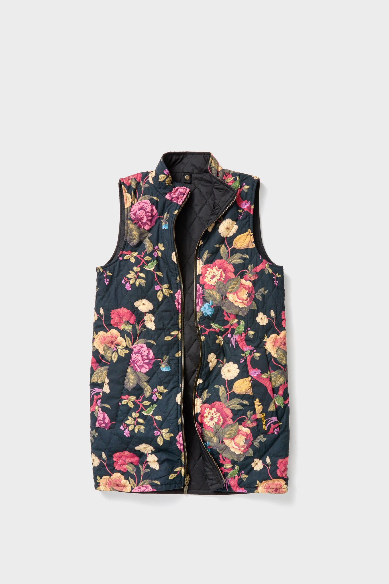 Black Barbour x Get Girly Reversible Paisley Vest-Get Girly