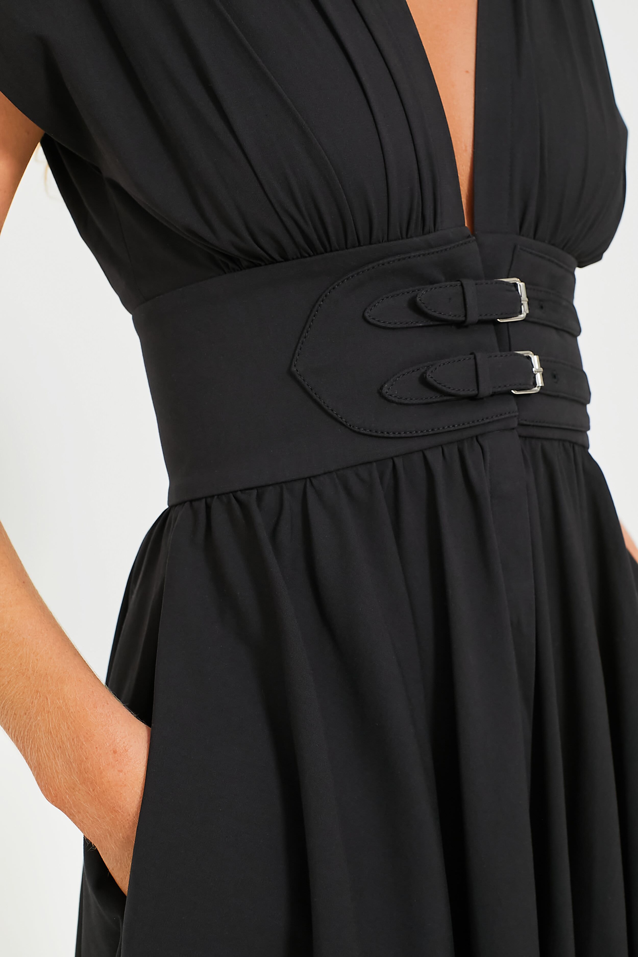 Black Bardello Midi Dress-Get Girly