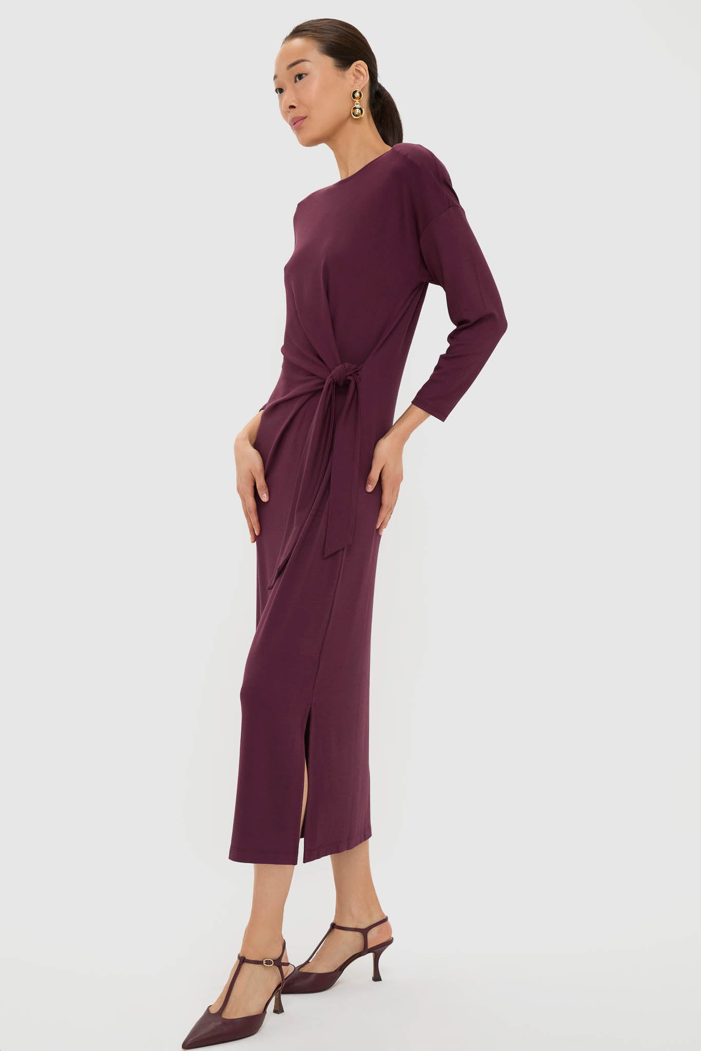 Winetasting Side Tie Elspeth Maxi Dress-Get Girly