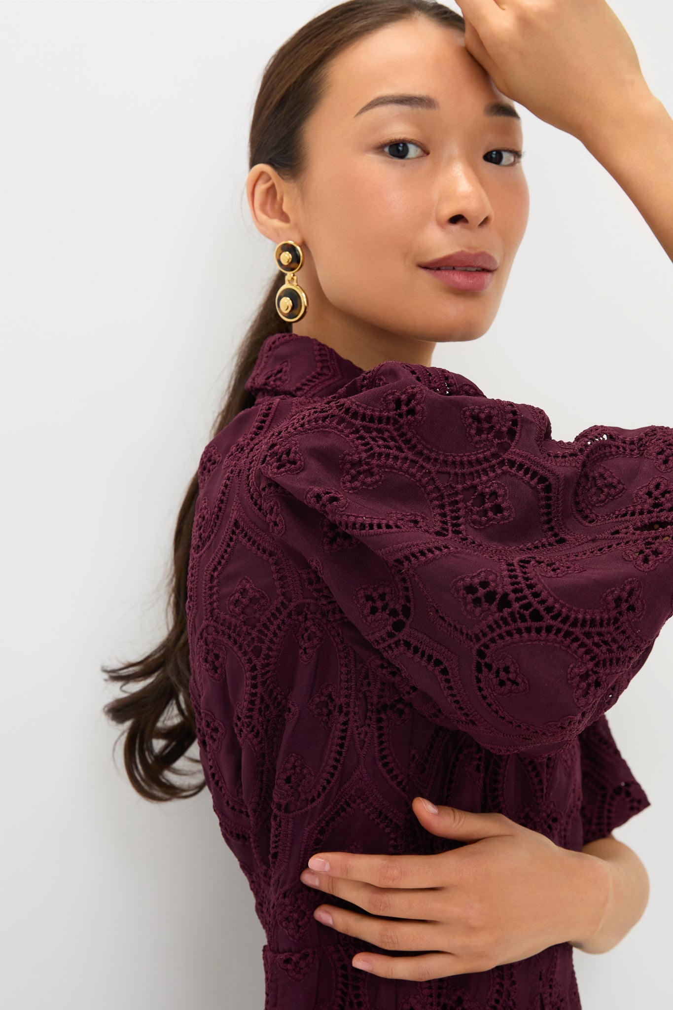 Winetasting Eyelet Delaney Dress-Get Girly