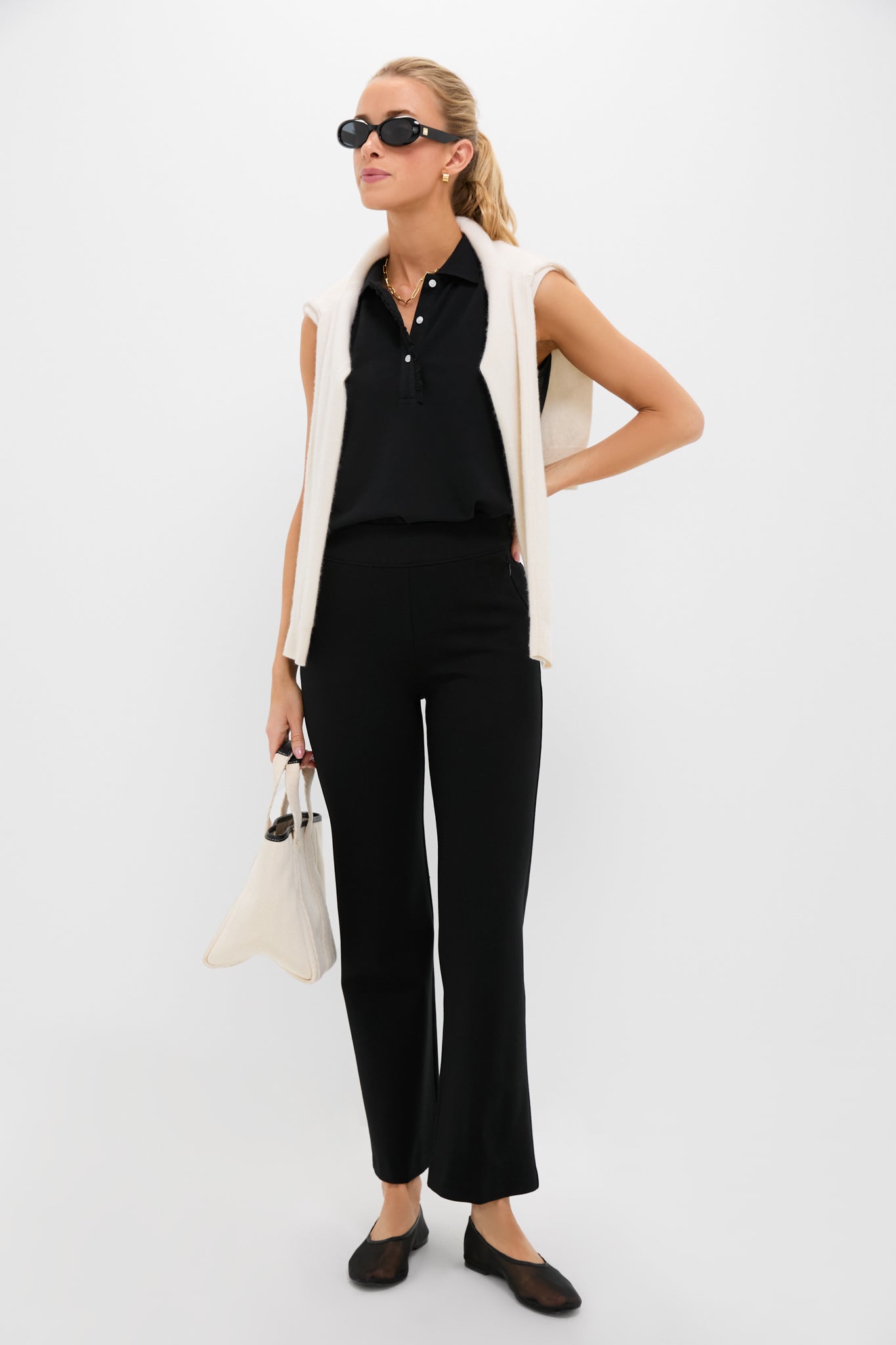 Black 28 Inch Compression September Pant-Get Girly