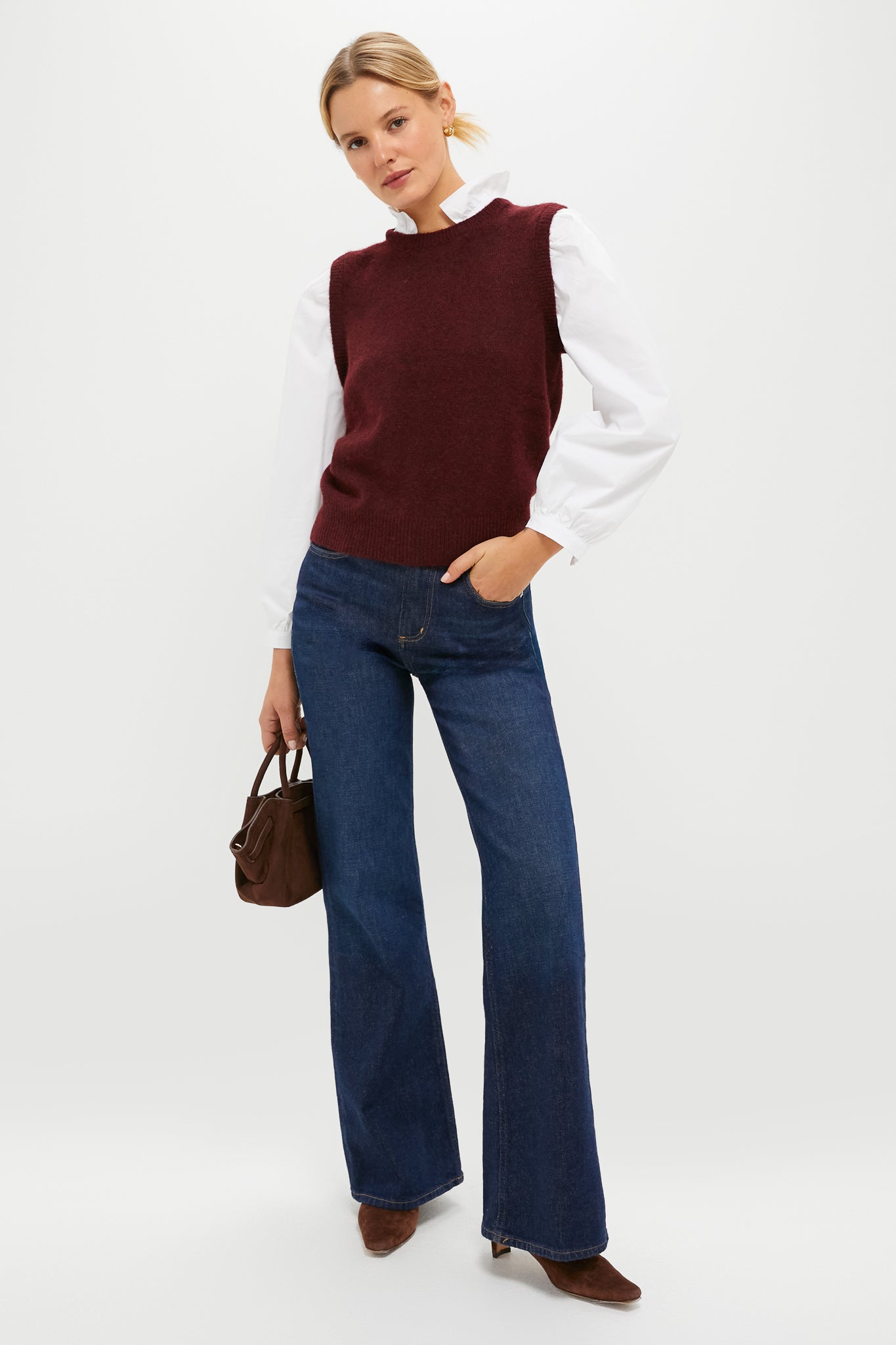 Winetasting Ella Sweater Blouse-Get Girly