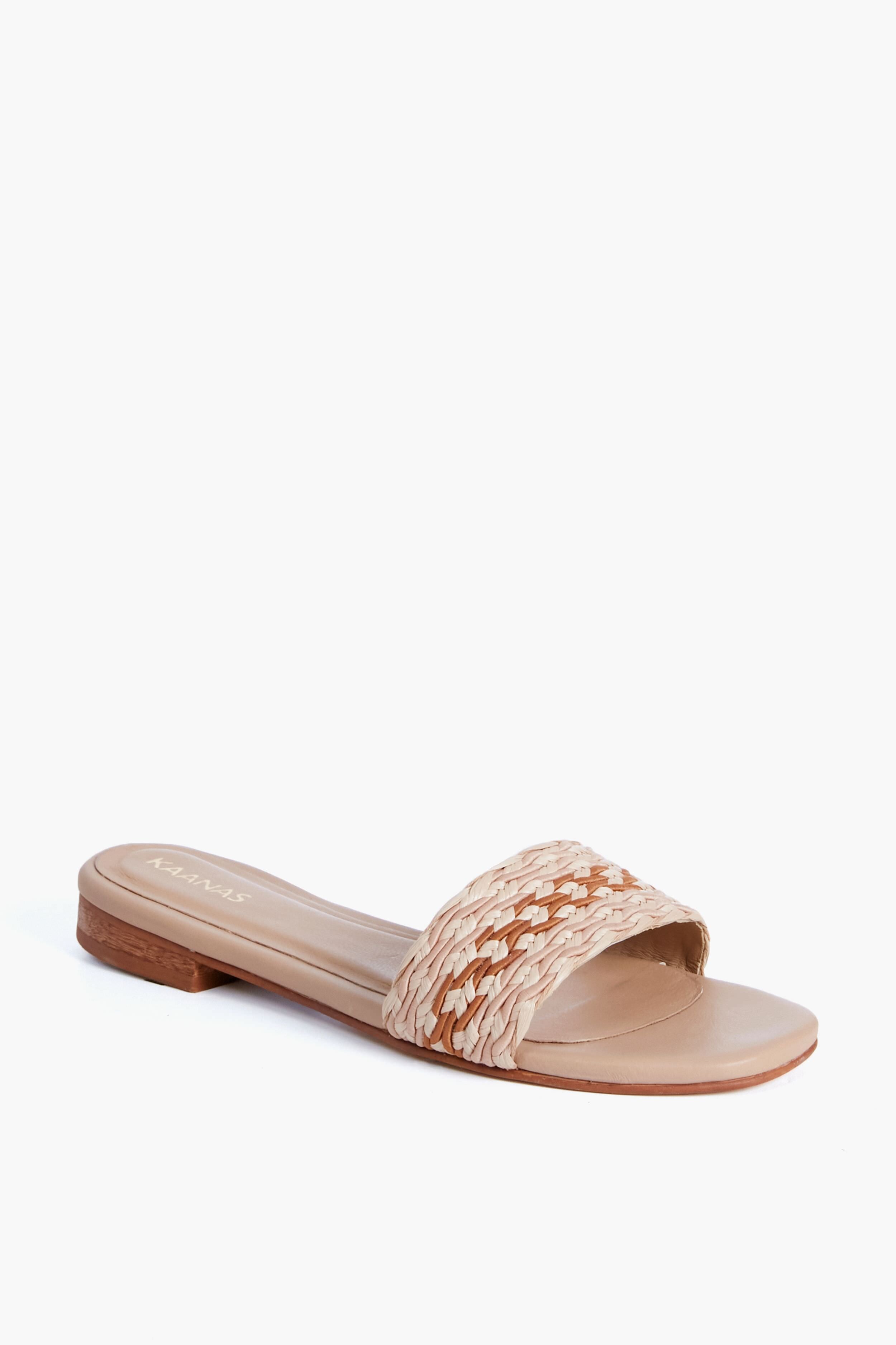 Almond Taboga Multi Color Raffia Sandal-Get Girly
