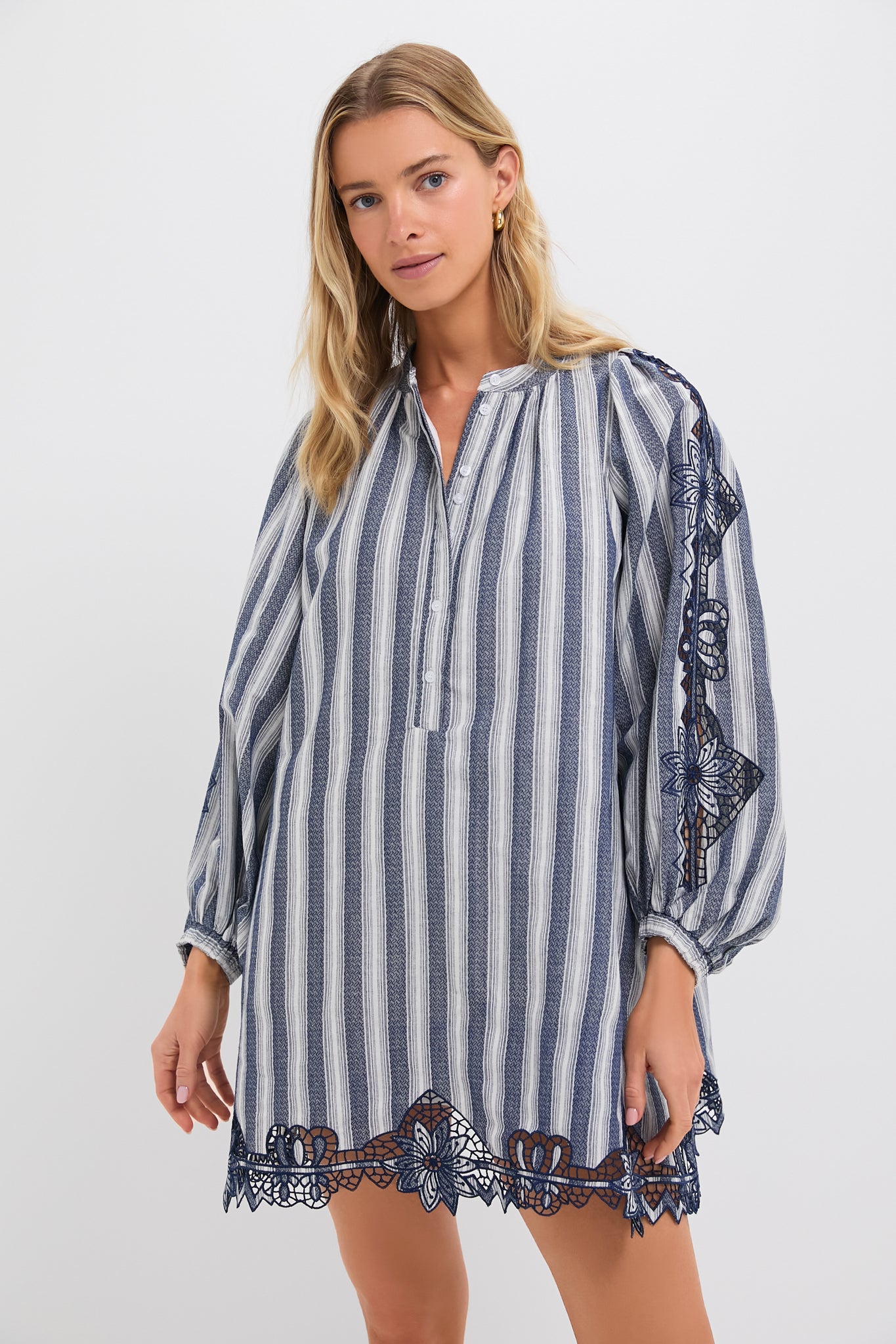 The Navy Stripe Samara Dress-Get Girly