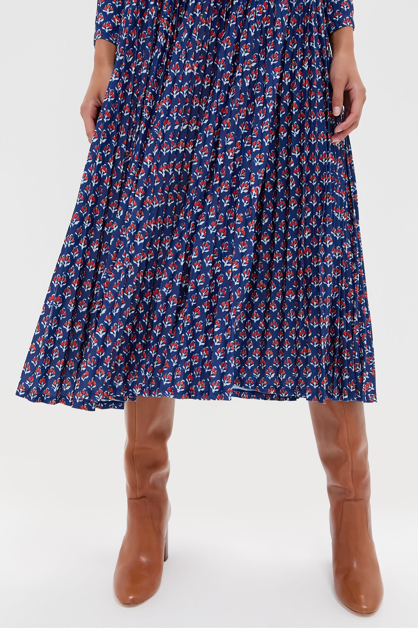 Autumn Fleur Navy Sabine Dress-Get Girly