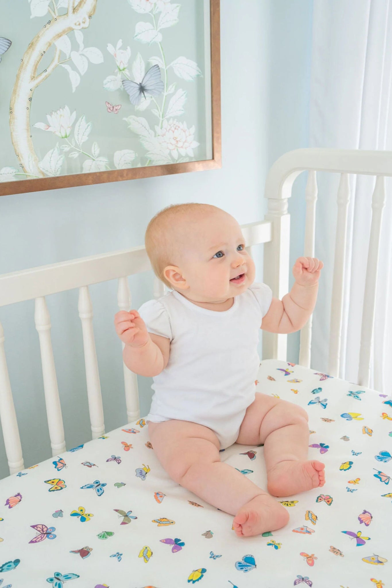 Madame Butterfly Crib Sheets-Get Girly