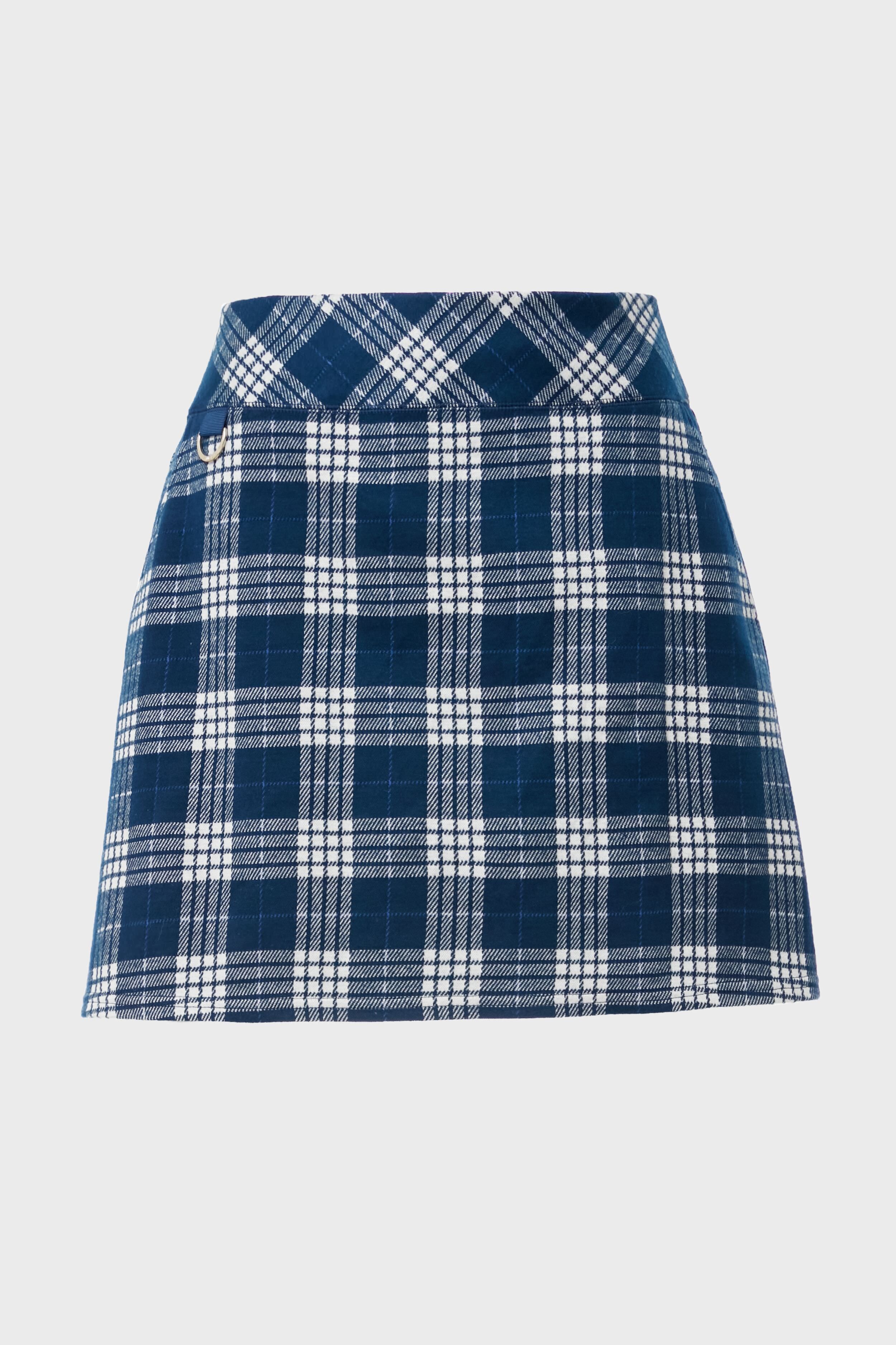 Navy Plaid 17 Inch Helen Golf Skirt-Get Girly