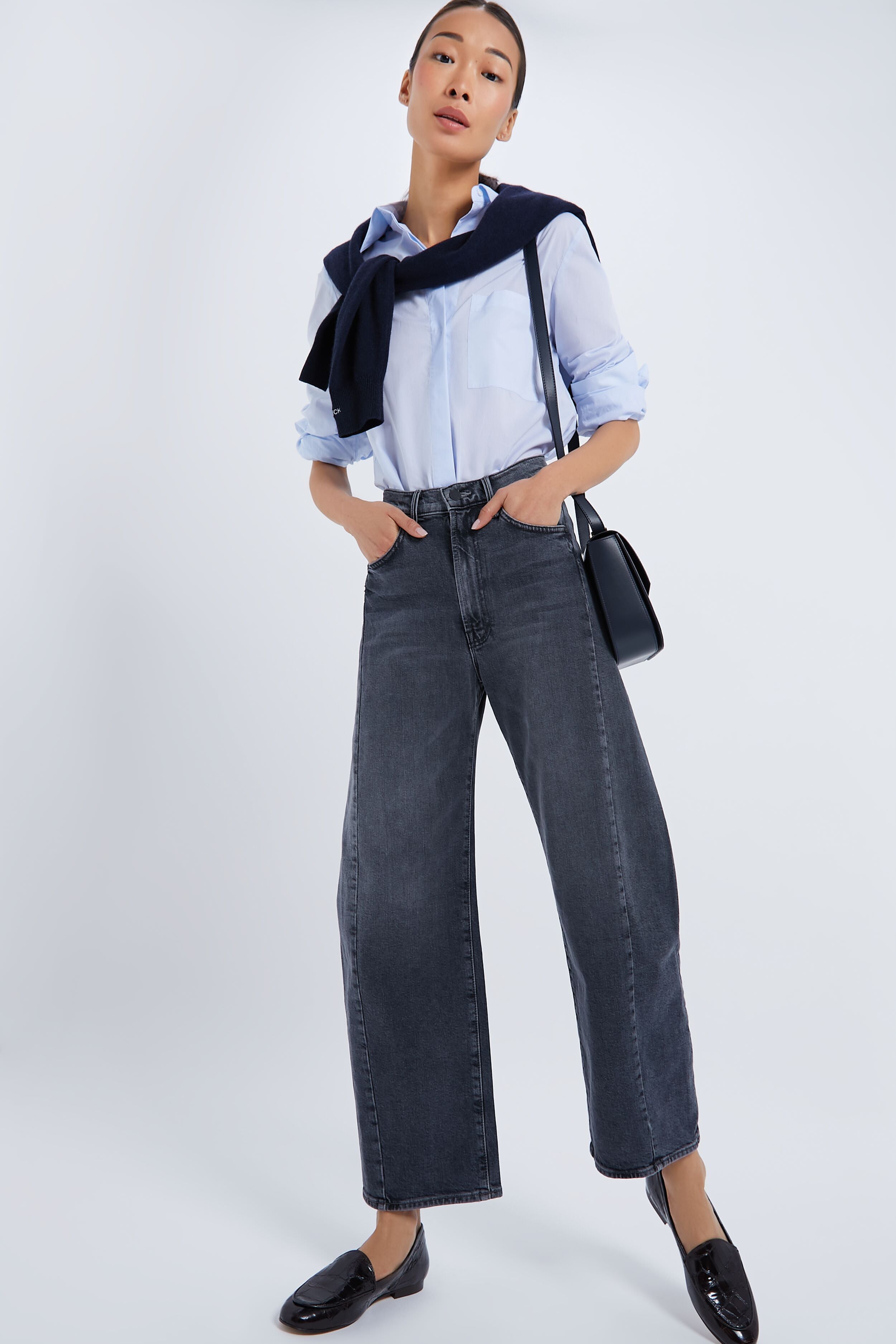 Baby Blue Boyfriend Shirt-Get Girly