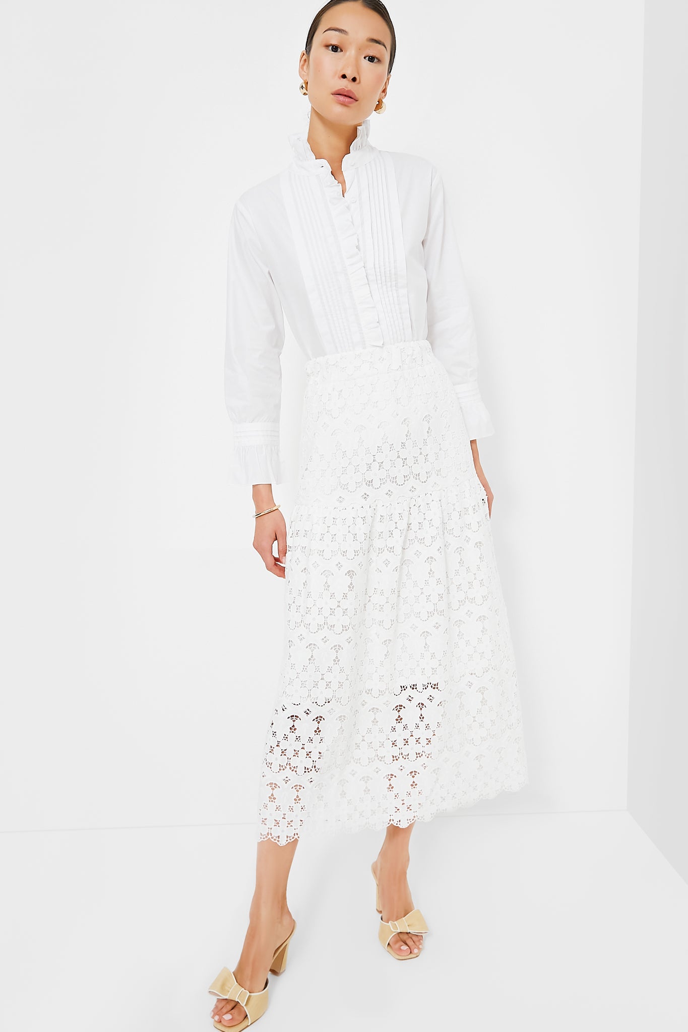 White Phoebe Blouse-Get Girly