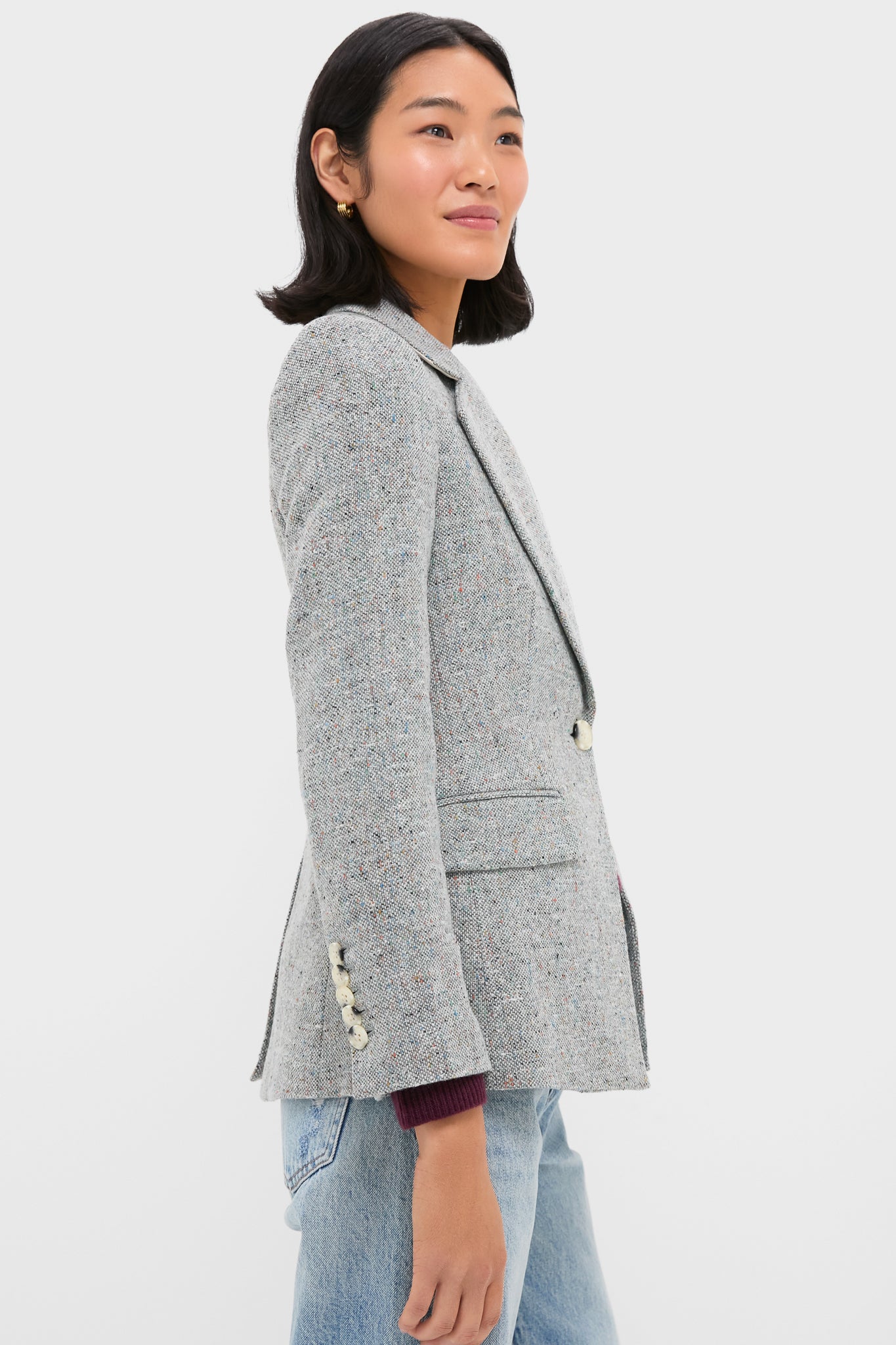 Antique Blue Melange Healy Dickey Jacket-Get Girly