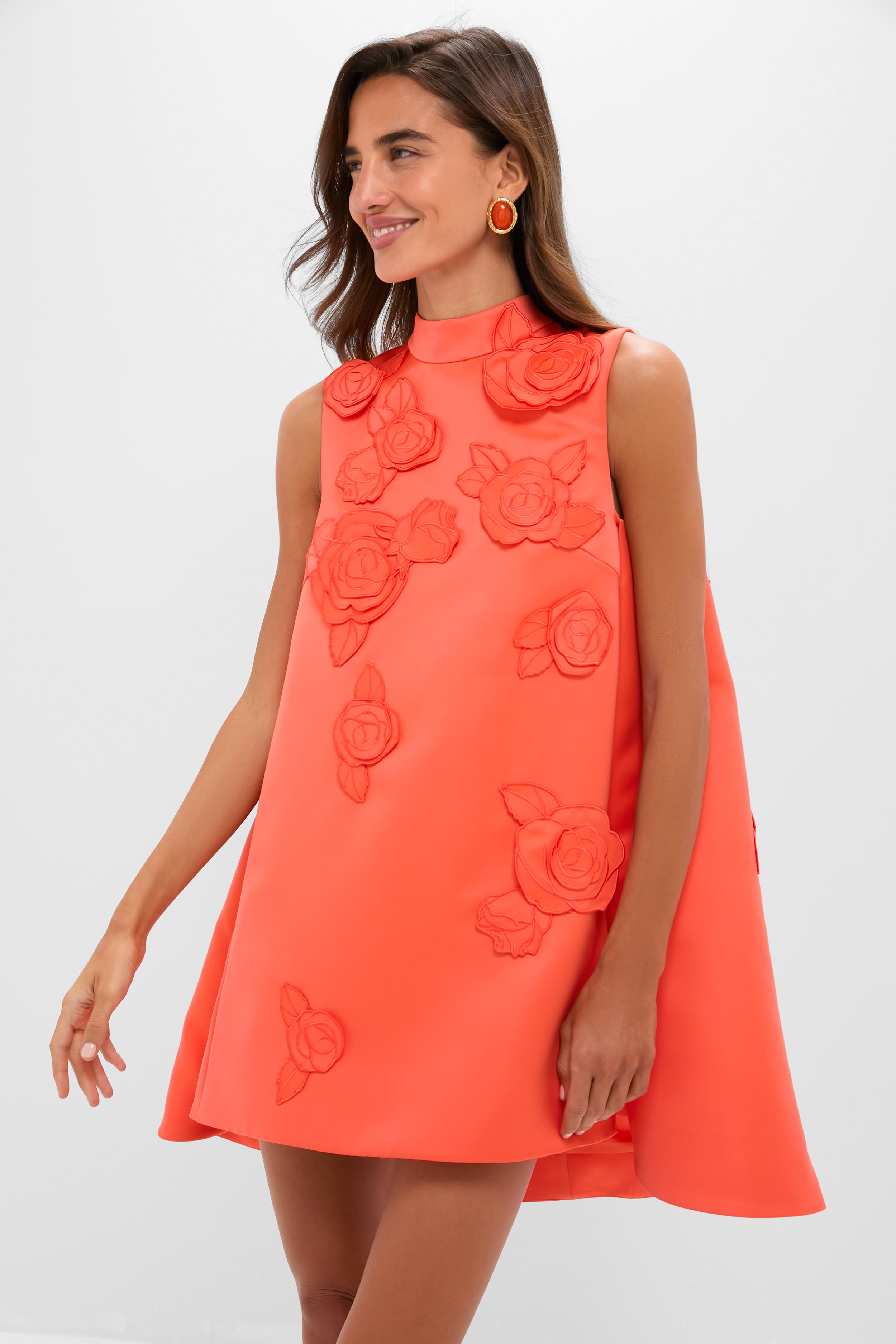 Saffron Fallon Applique Floral Mini Dress-Get Girly