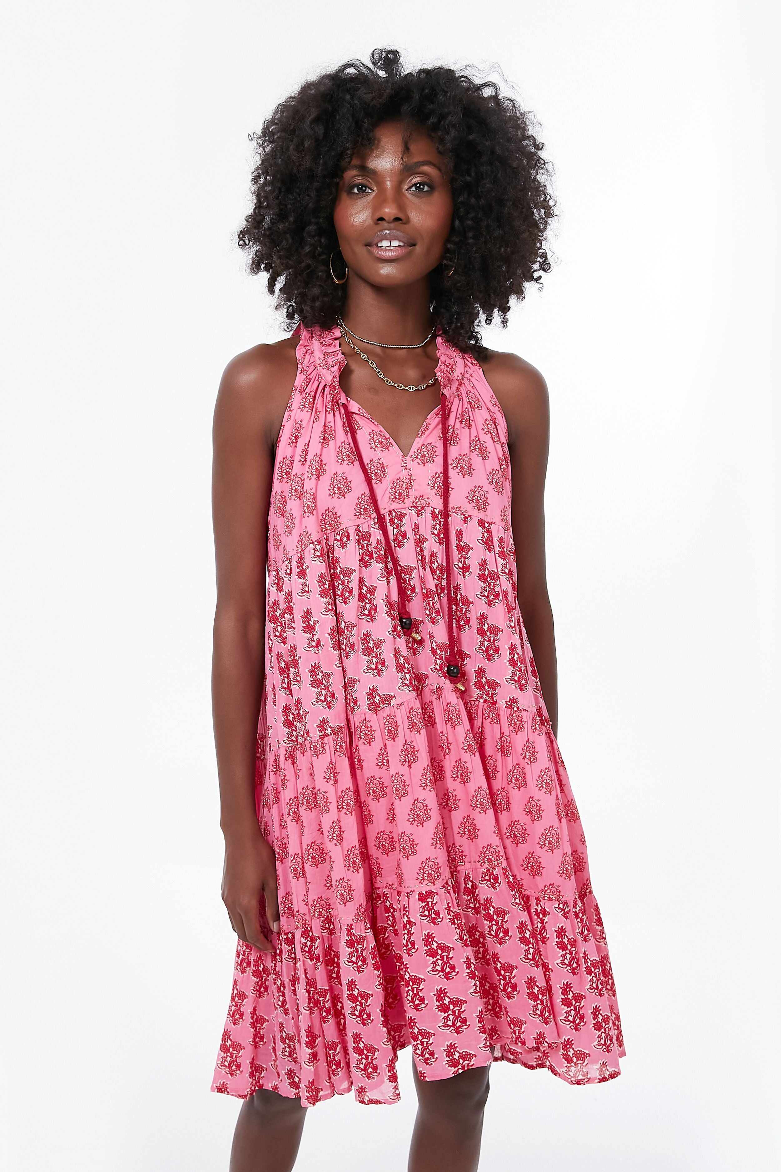 Pink Delfina Sofia Mini Dress-Get Girly