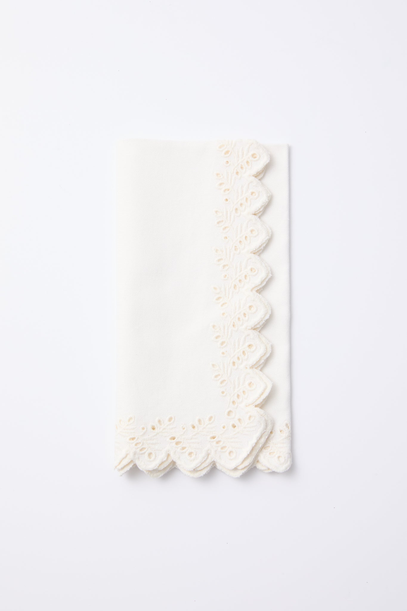 White Eyelet Embroidered Napkins Set of 4-Get Girly
