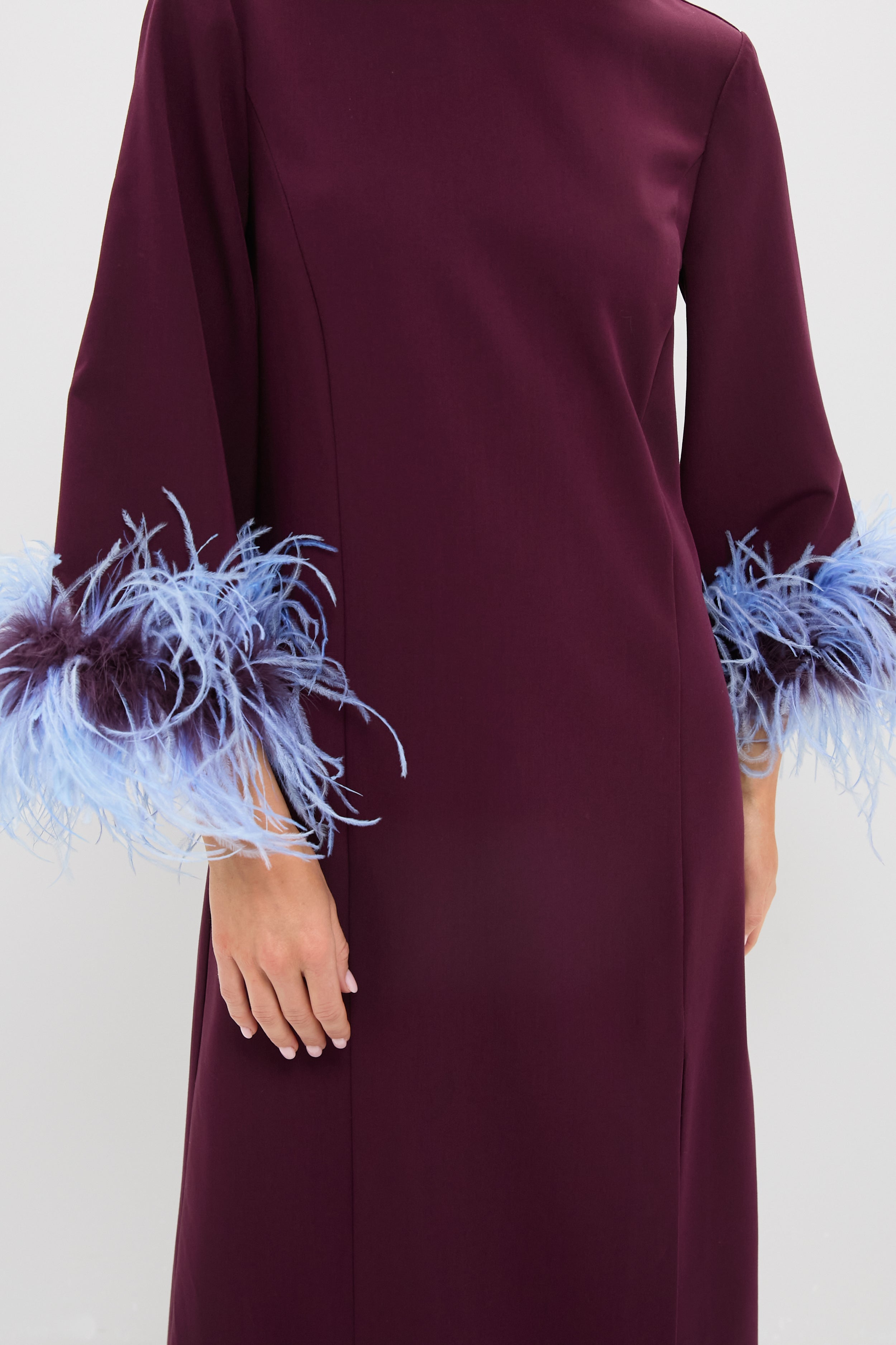 Winetasting Feather Eleanor Dress-Get Girly
