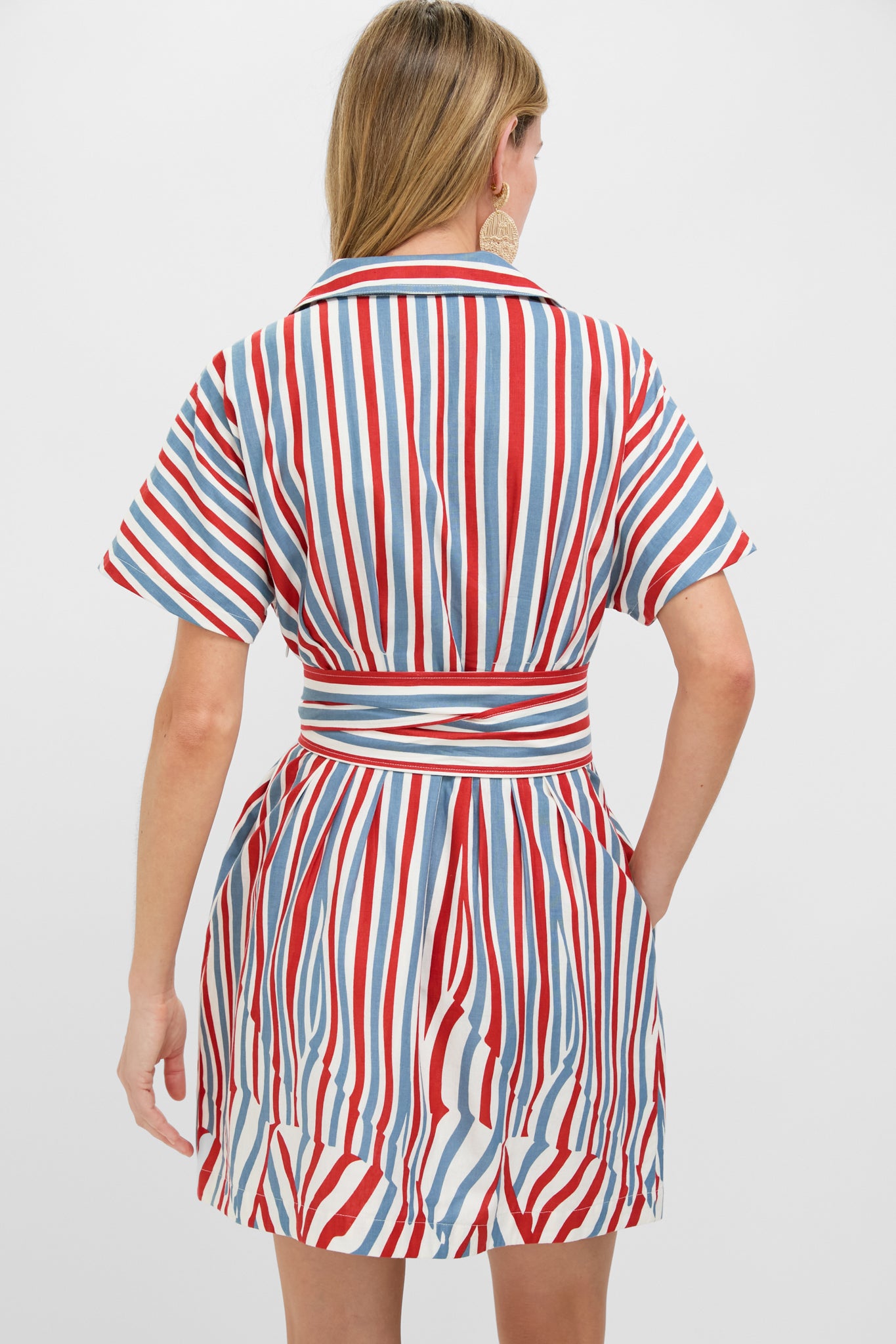 Americana Stripe Mini Callie Dress-Get Girly