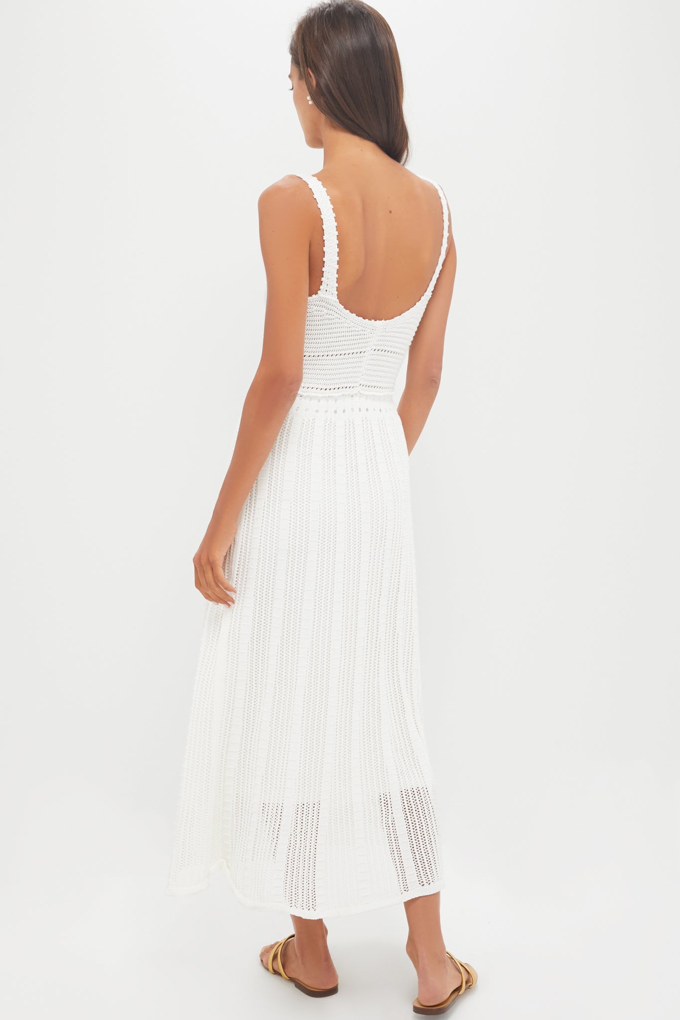 Ivory Knit Midi Dress-Get Girly