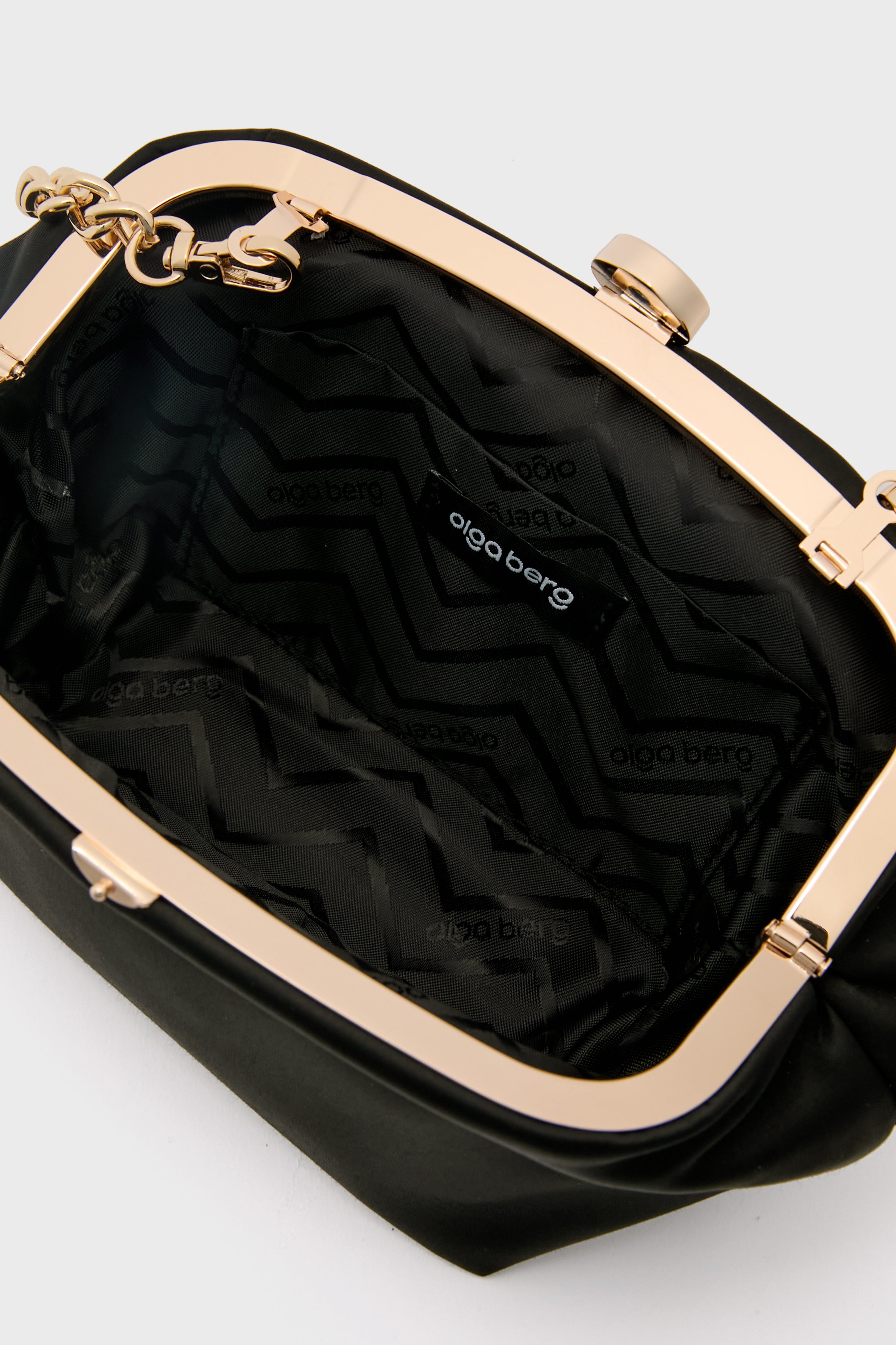 Black Karina Satin Clutch-Get Girly