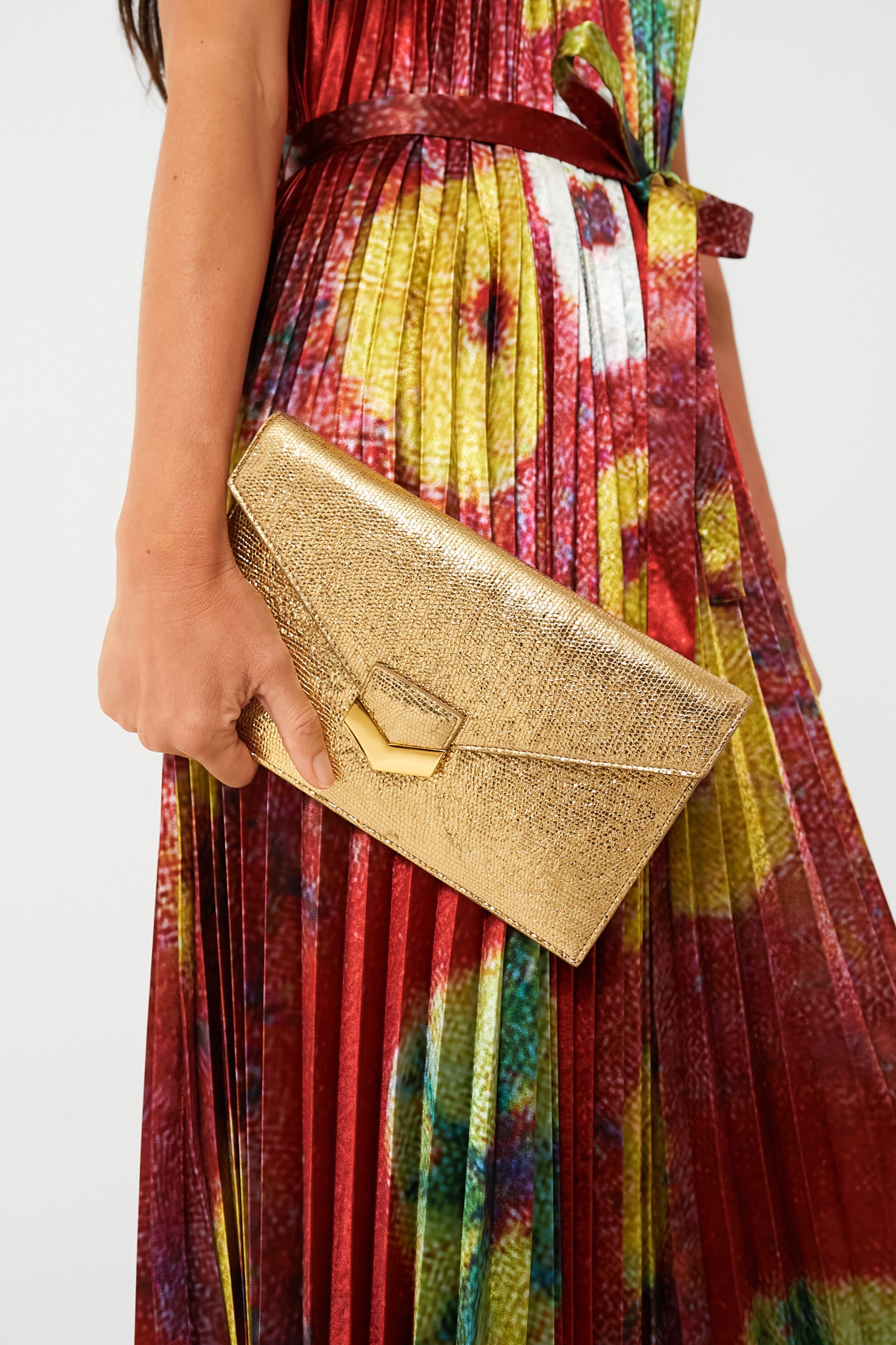 Gold London Clutch-Get Girly