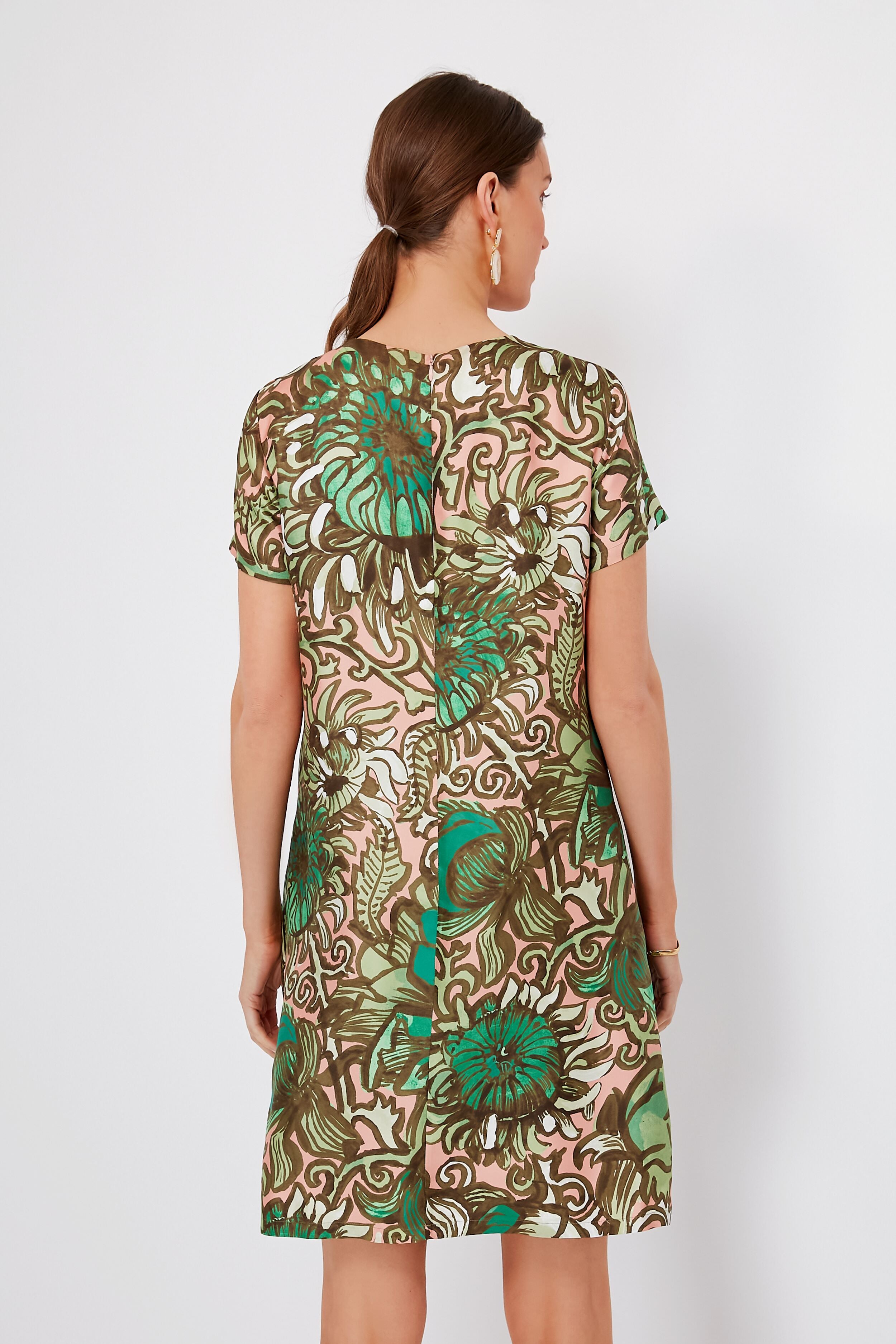 Anemone Pink Mini Swing Dress-Get Girly