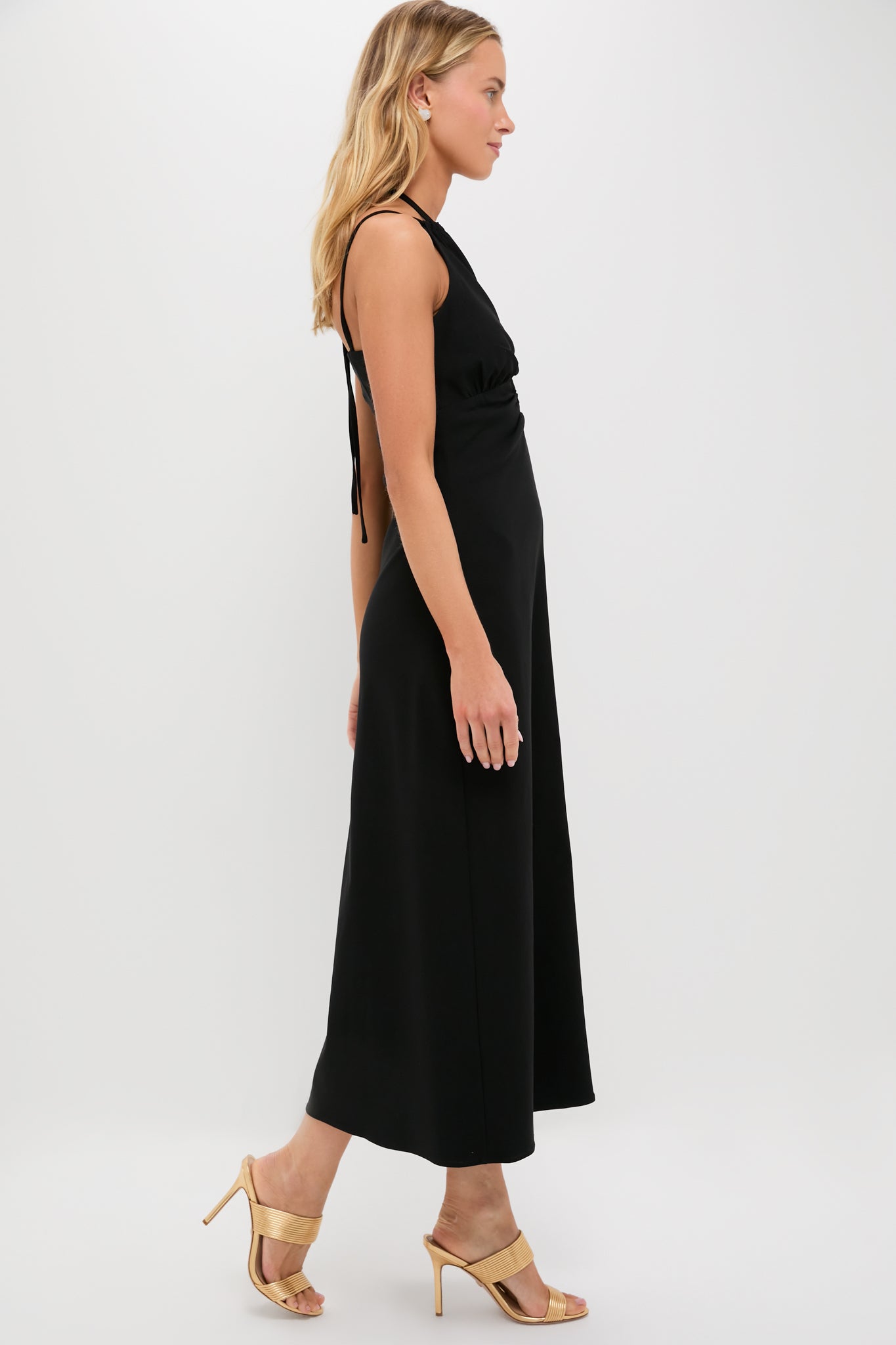 Black Seashell Dionis Midi Dress-Get Girly