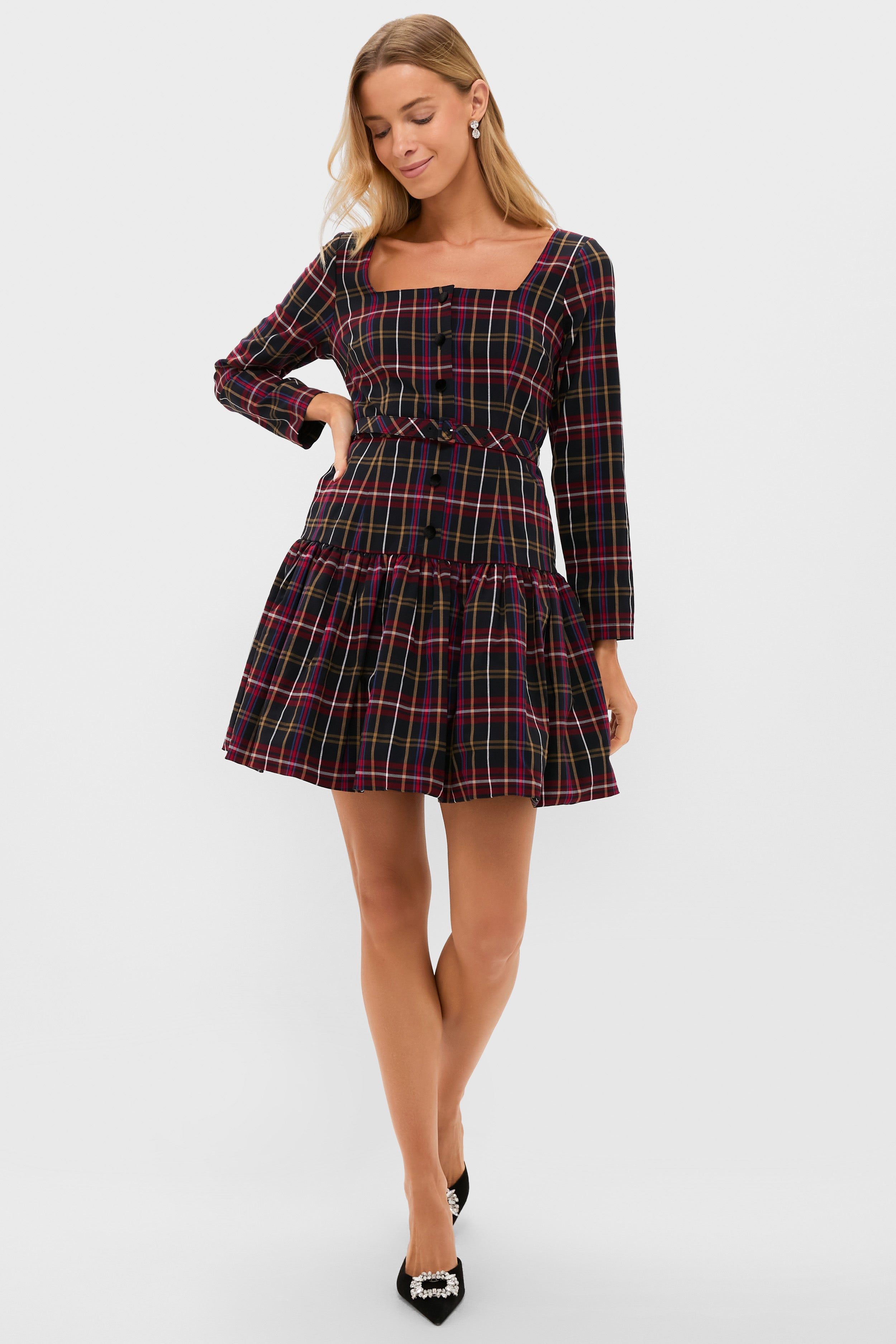 Baroque Tartan Bubble Liza Dress-Get Girly