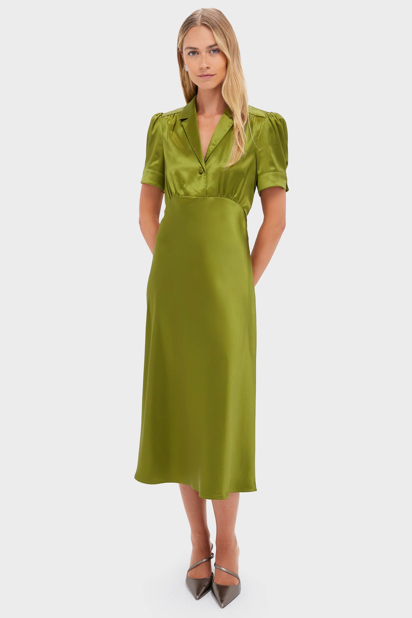 Woodbine Satin Bellamy Dress-Get Girly