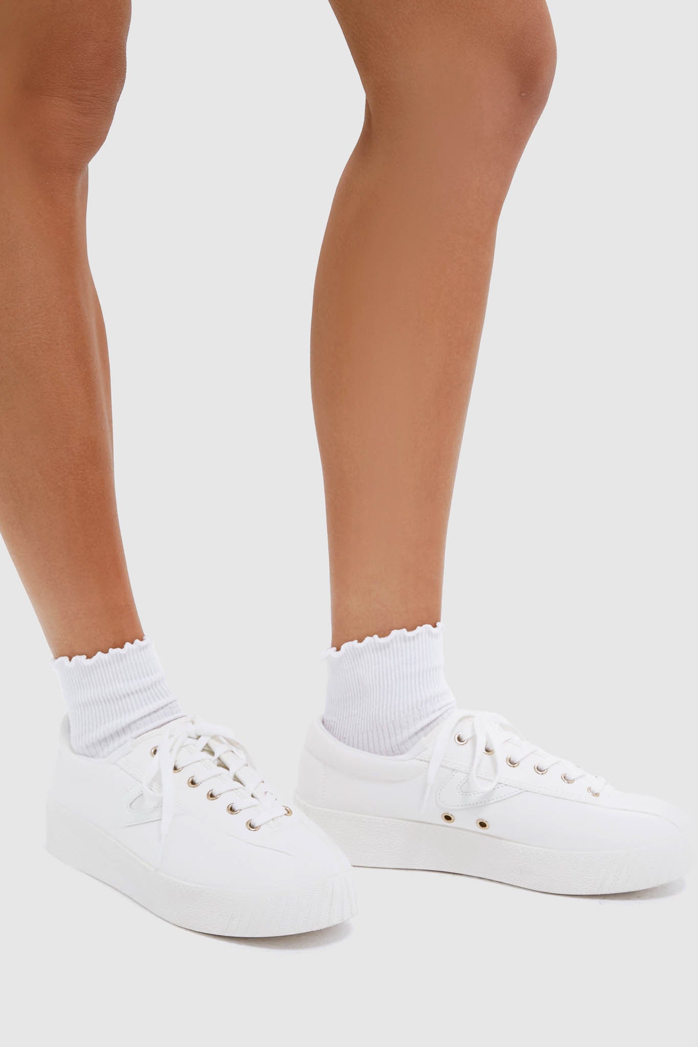 White Nylite Bold Plus Canvas Sneakers-Get Girly