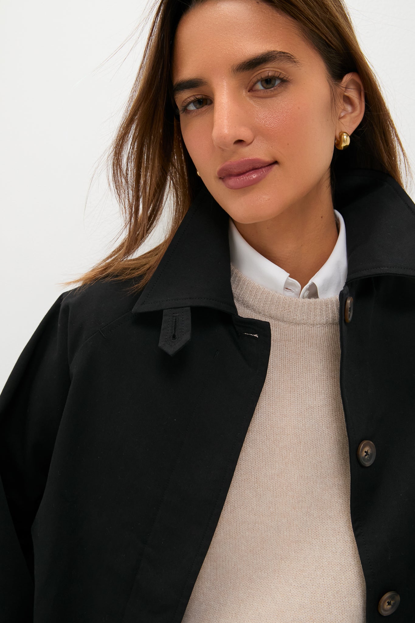 Black Drew Short Trench Coat-Get Girly