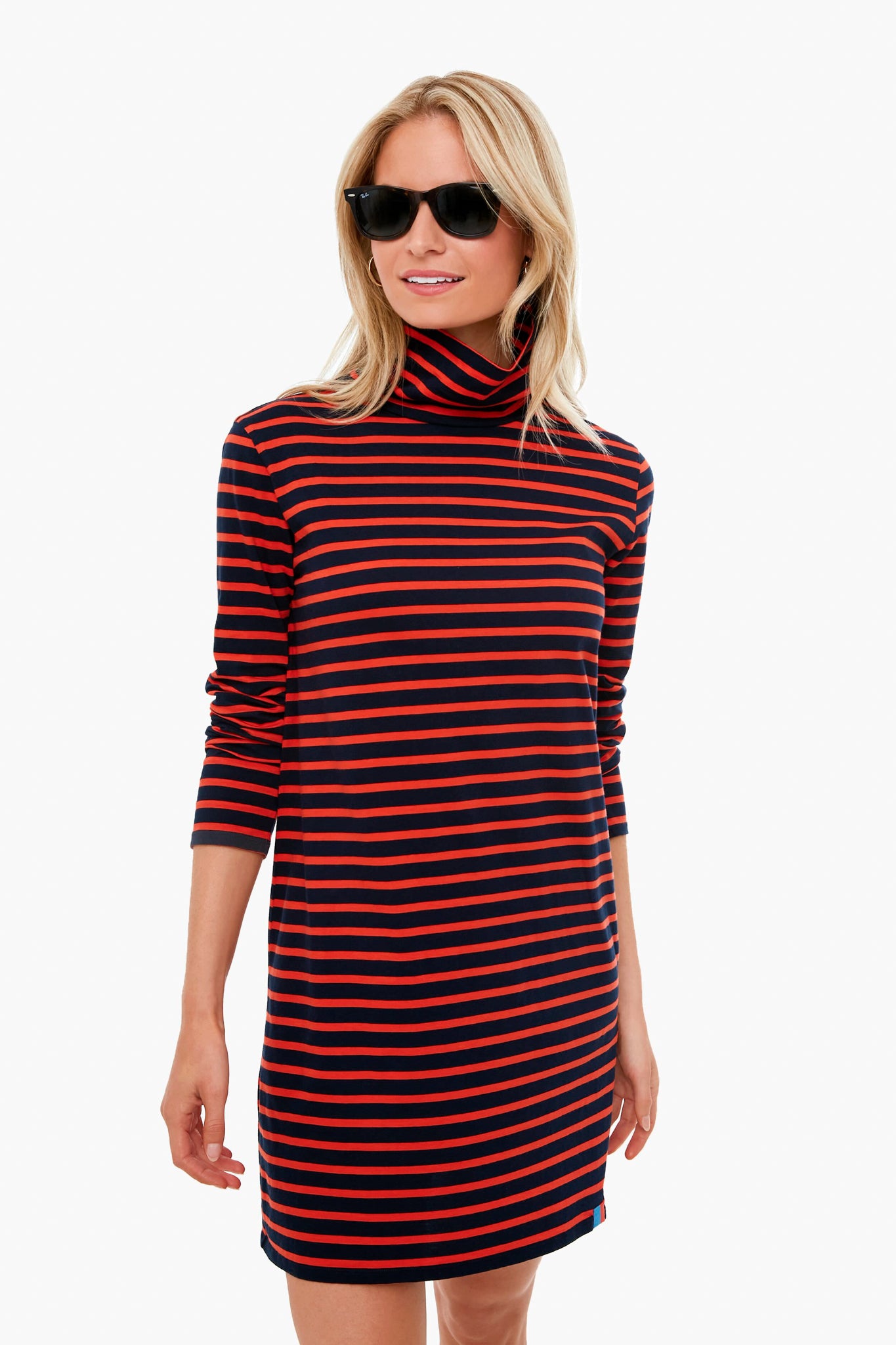 The Poppy Striped Turtleneck Dress-Get Girly