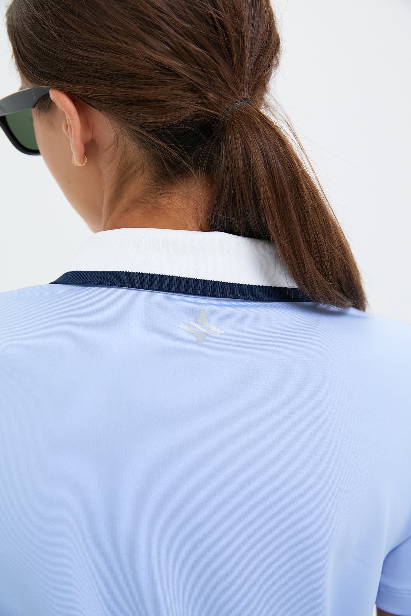 Light Blue Short Sleeve Performance Jersey Alcott Golf Dress-Get Girly