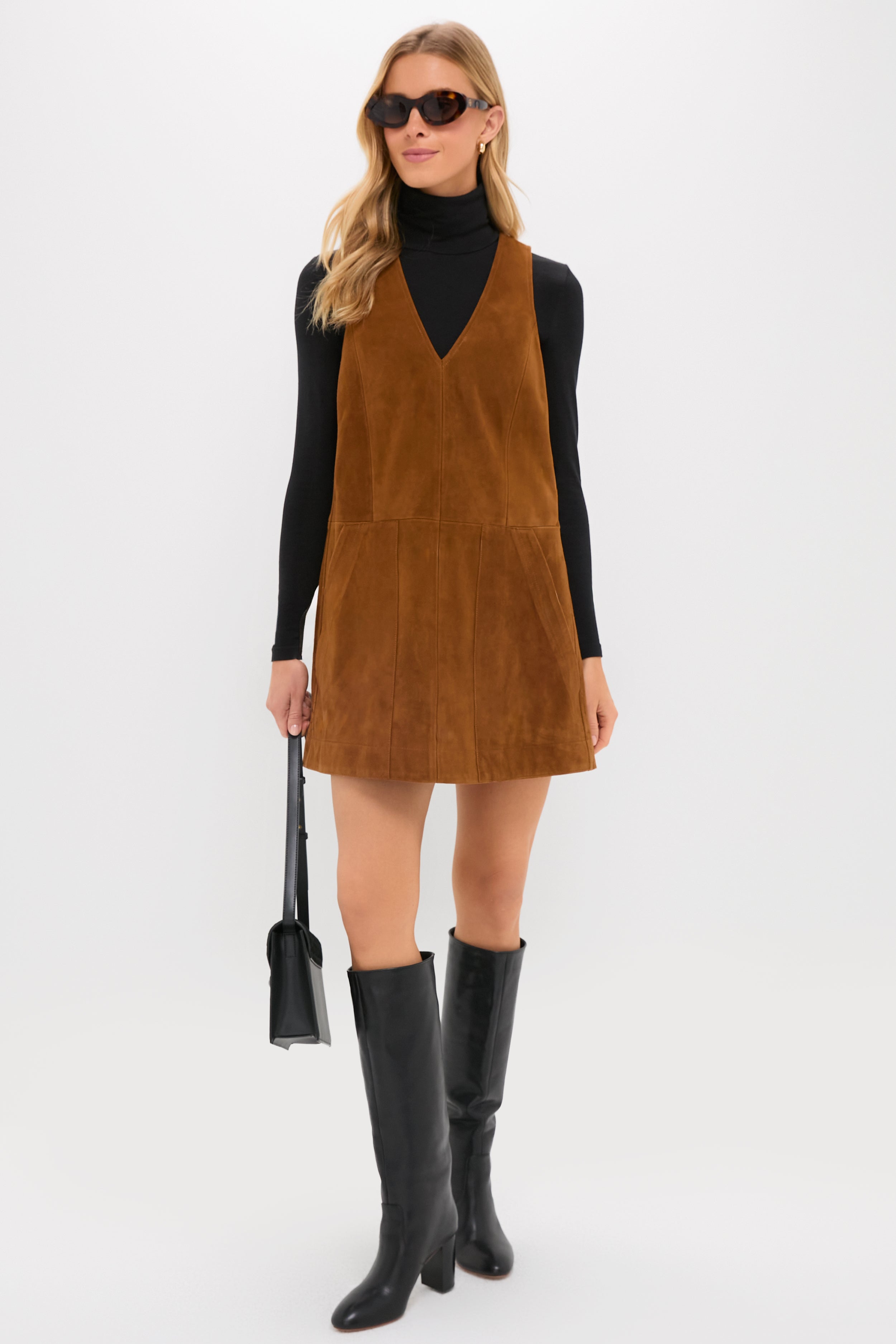 Toffee Suede Bailey Dress-Get Girly