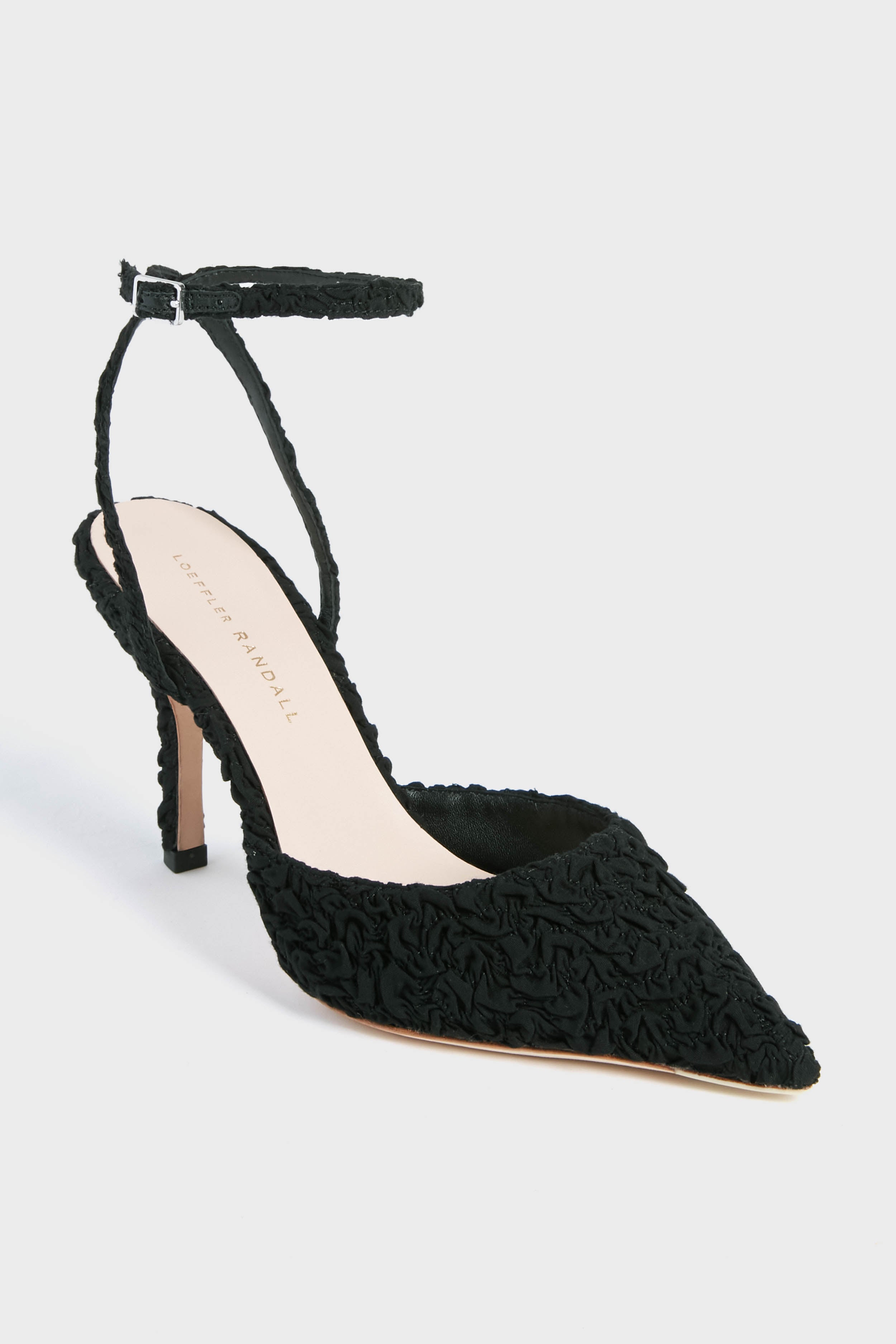 Black Puckered Jaden Heels-Get Girly