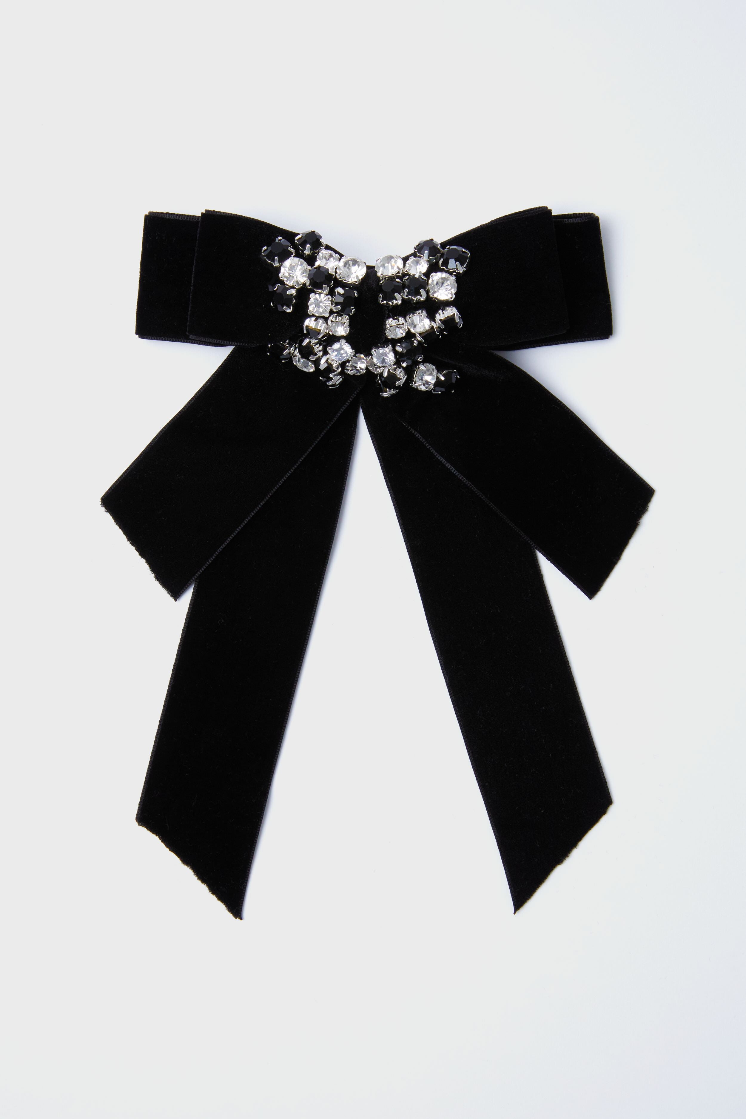 Black Velvet and Crystal Beth Bow-Get Girly
